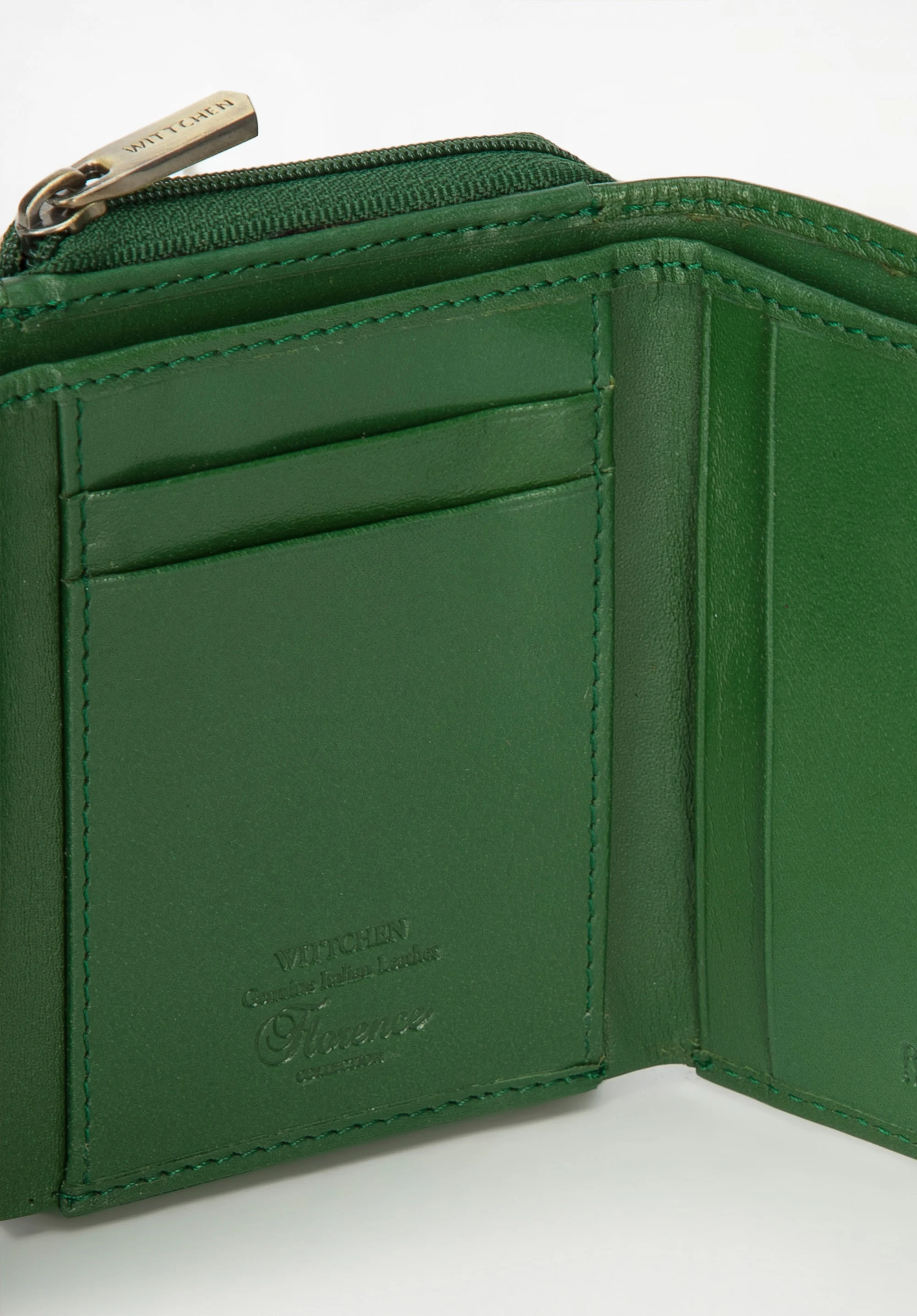 Damski portfel z gładkiej skóry dwustronny mały