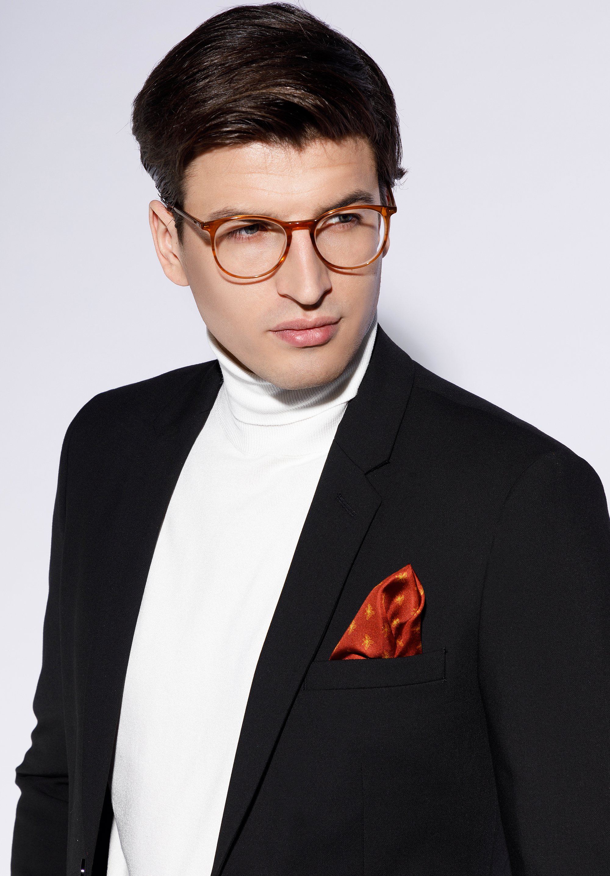 Poszetka jedwabna we wzory