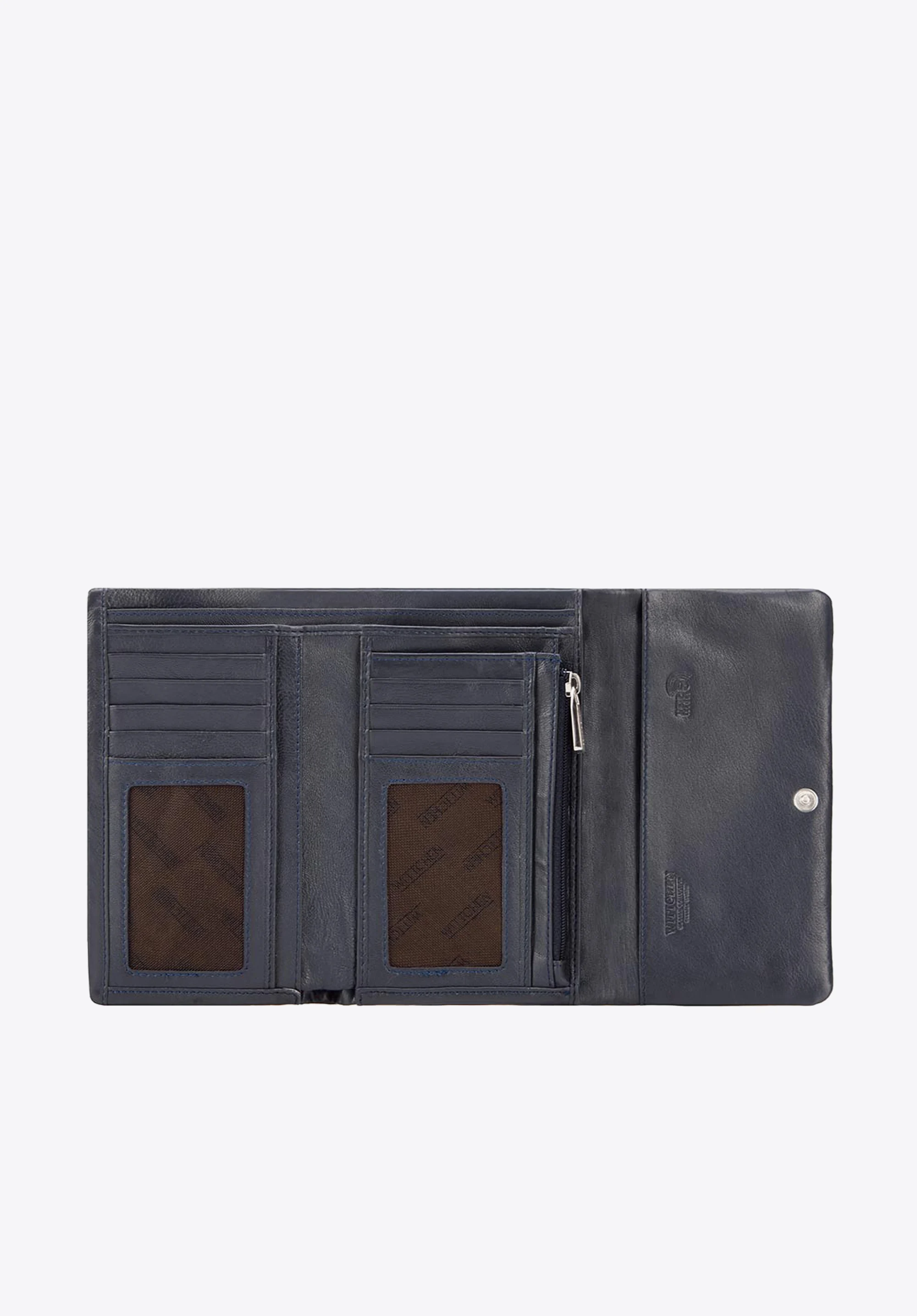 Damski portfel ze skóry prosty