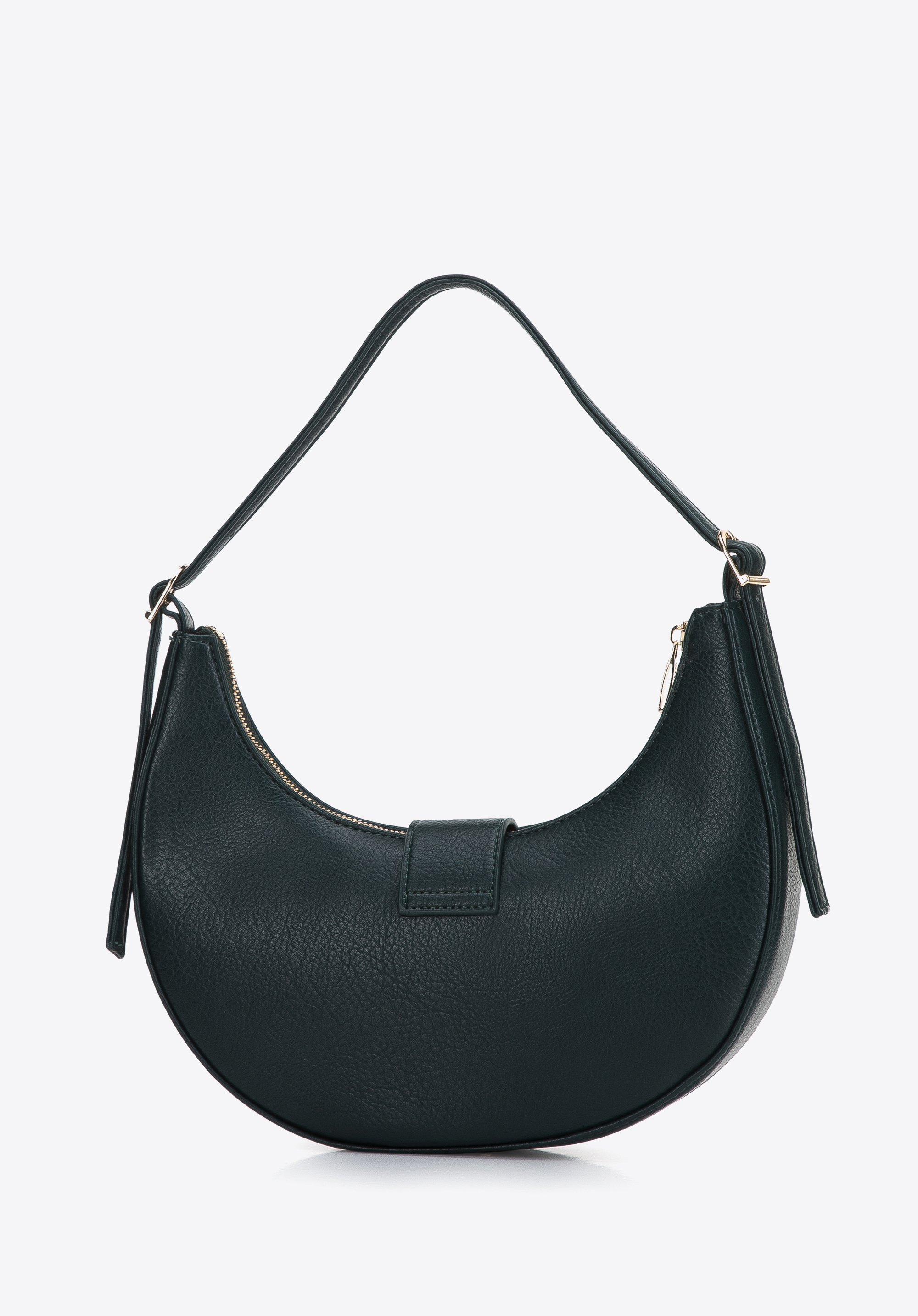 Torebka bagietka z ekoskóry z klamrą