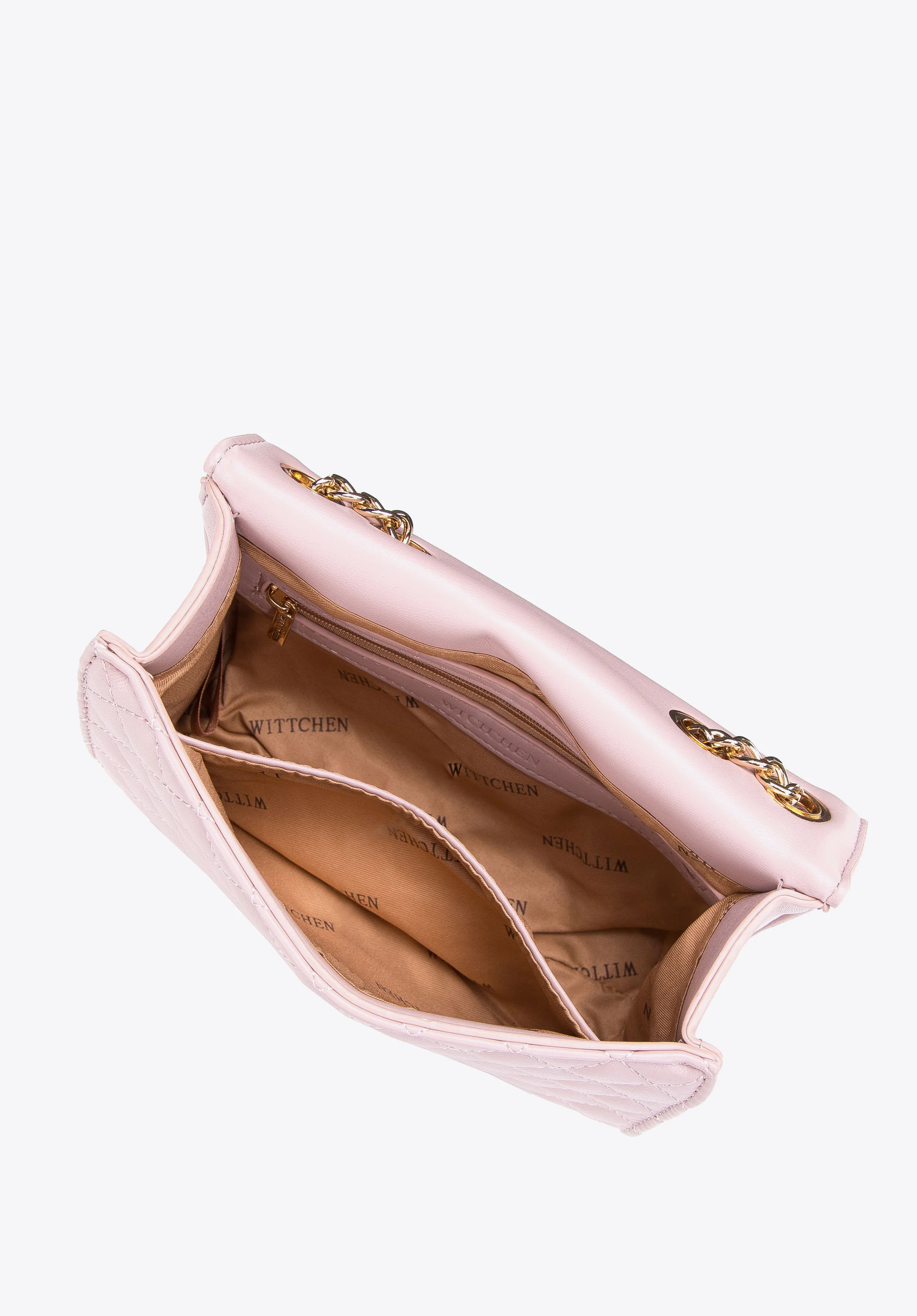 Damska minitorebka ozdobnie pikowana na łańcuszku