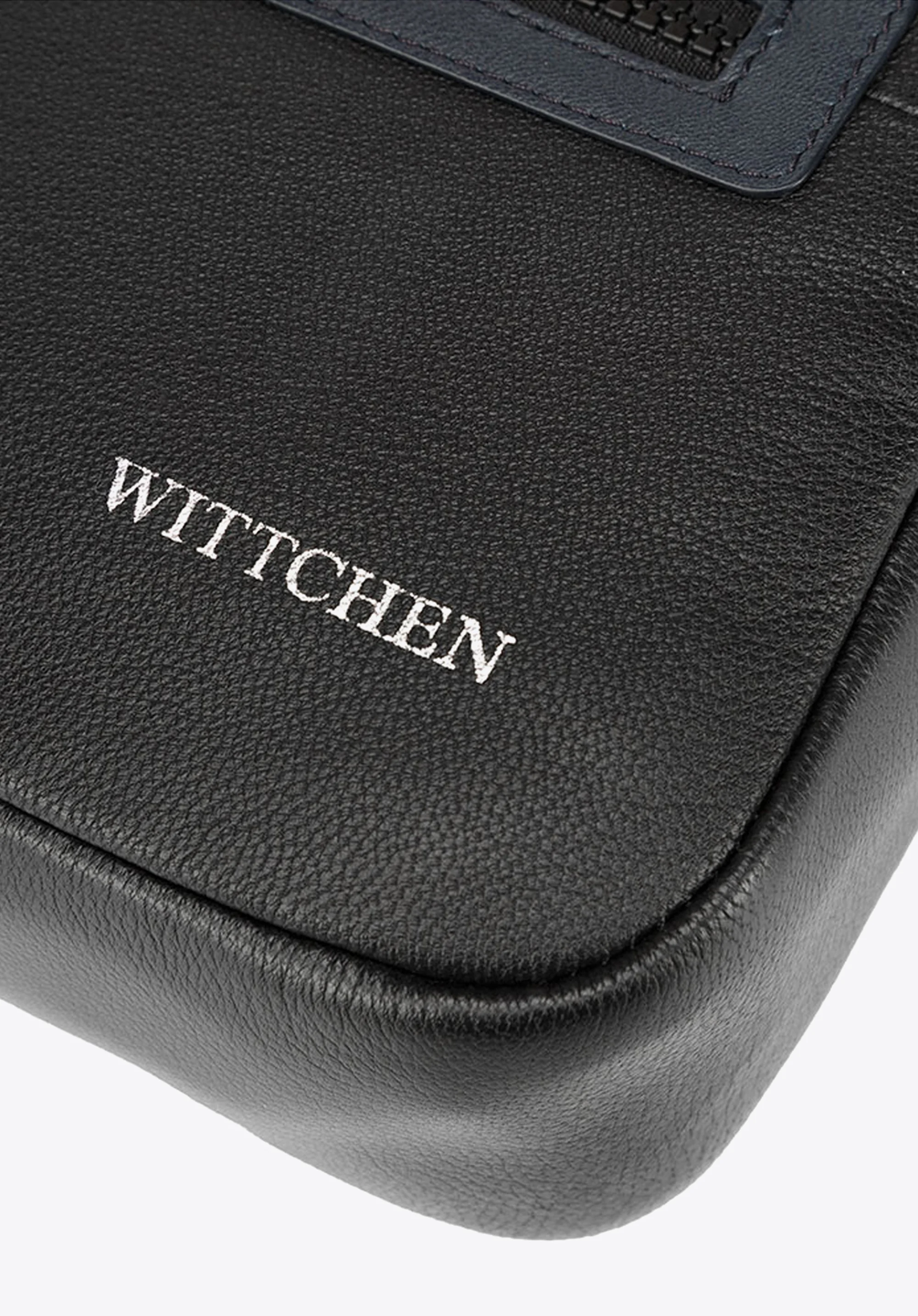 Męska listonoszka skórzana stębnowana średnia