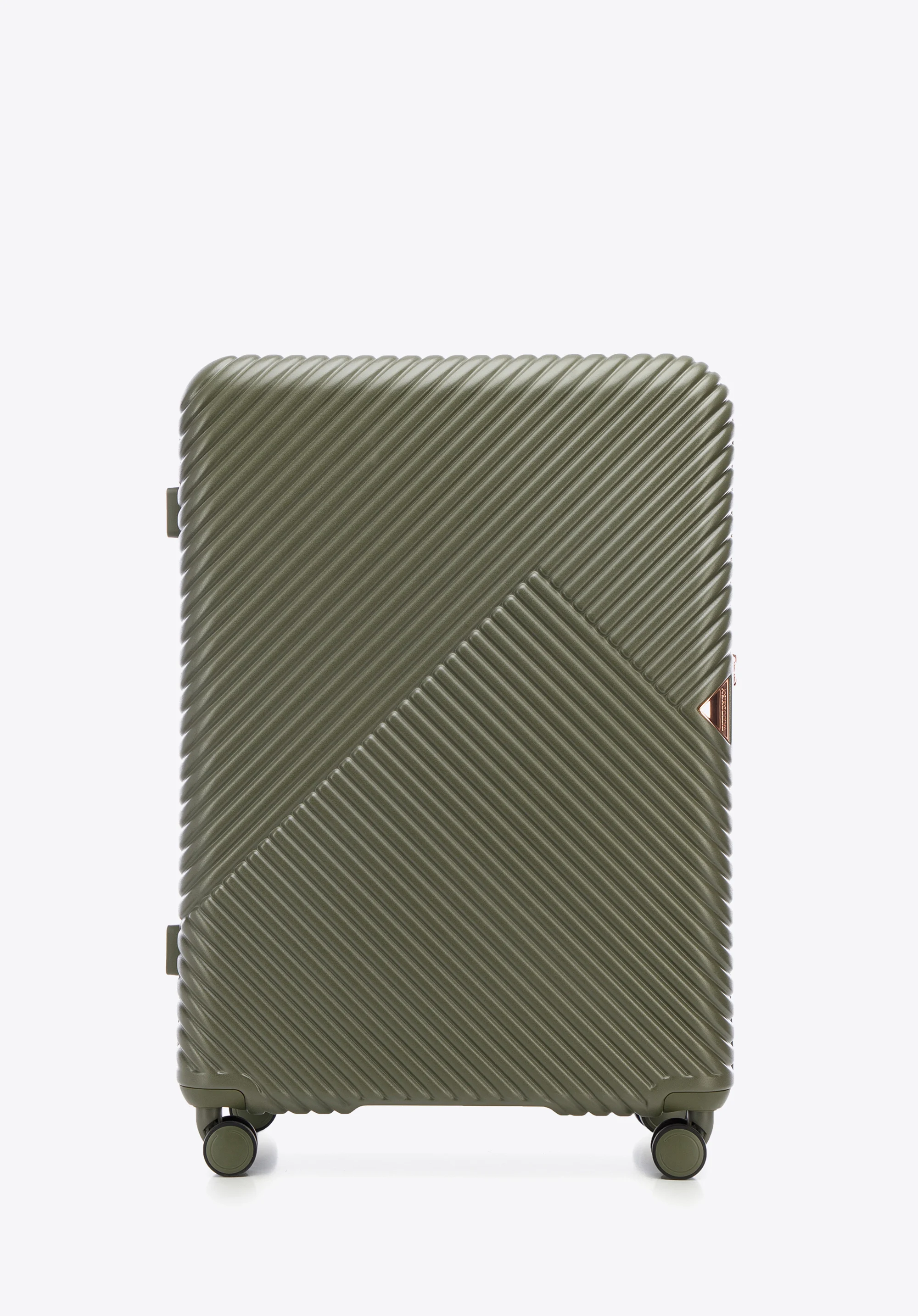 Walizka kabinowa z polikarbonu w paseczki