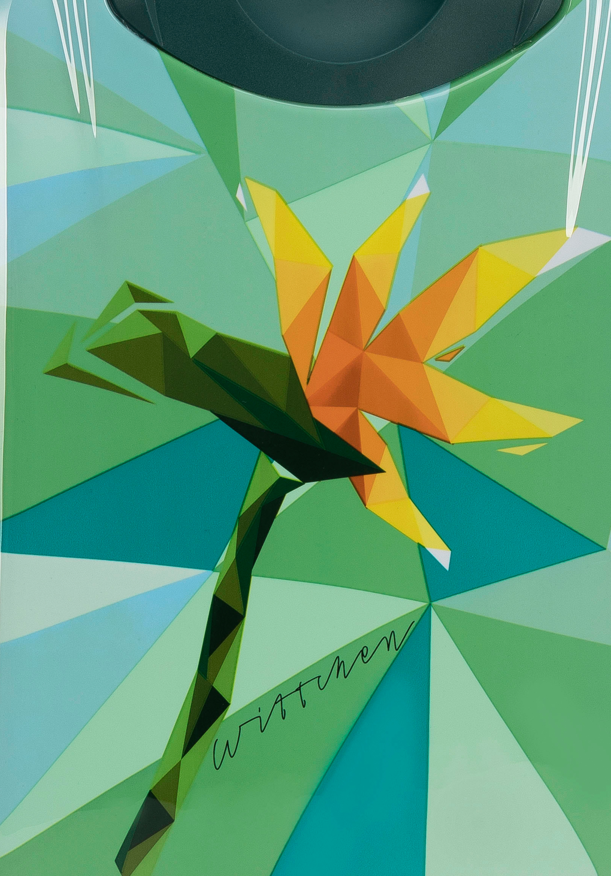 Walizka kabinowa z ABS-u z nadrukiem