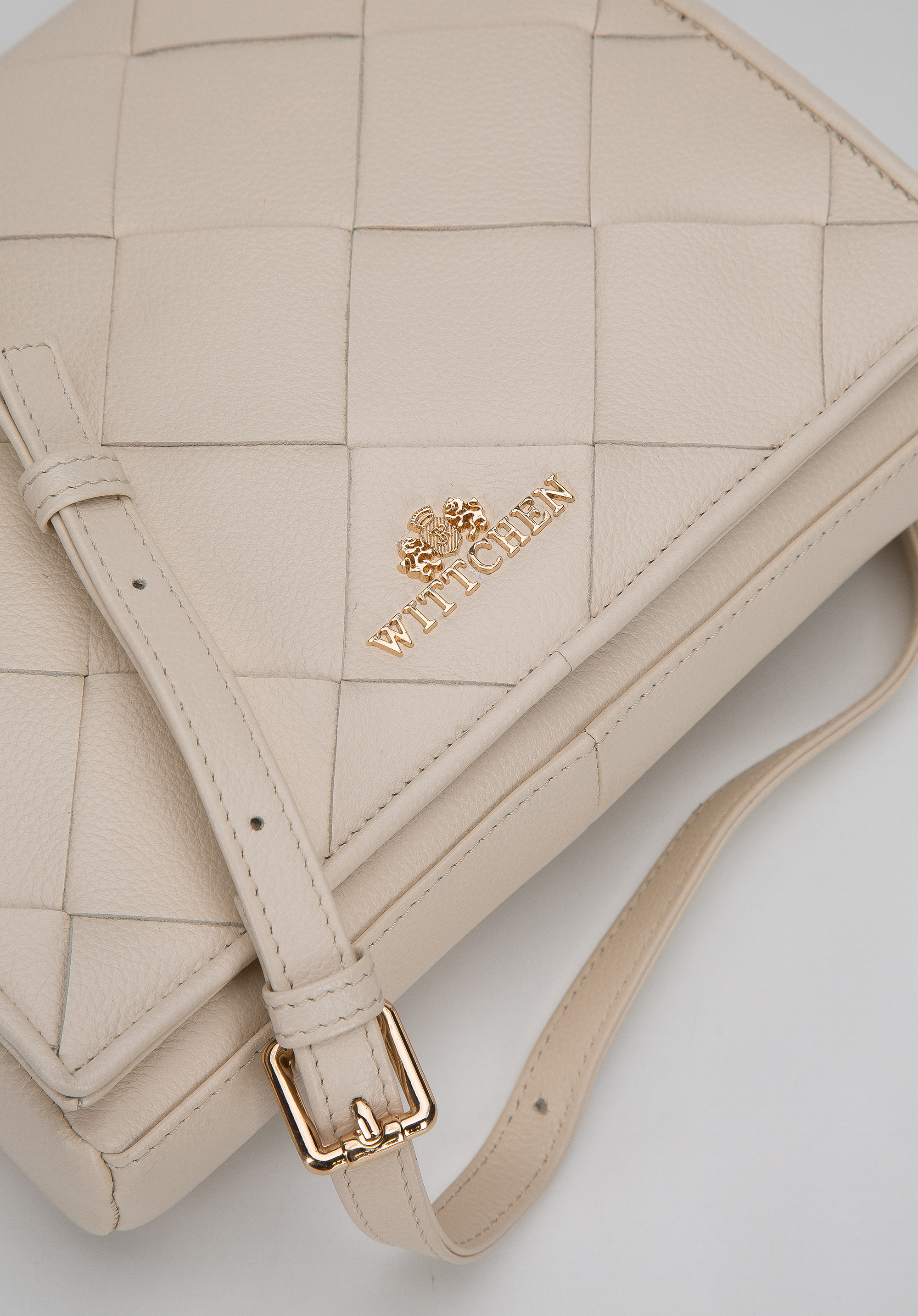 Damska listonoszka skórzana z plecionką