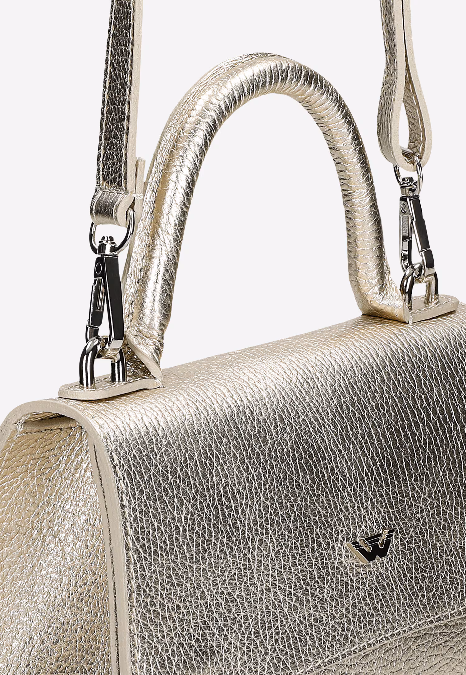 Złota torebka damska typu kuferek