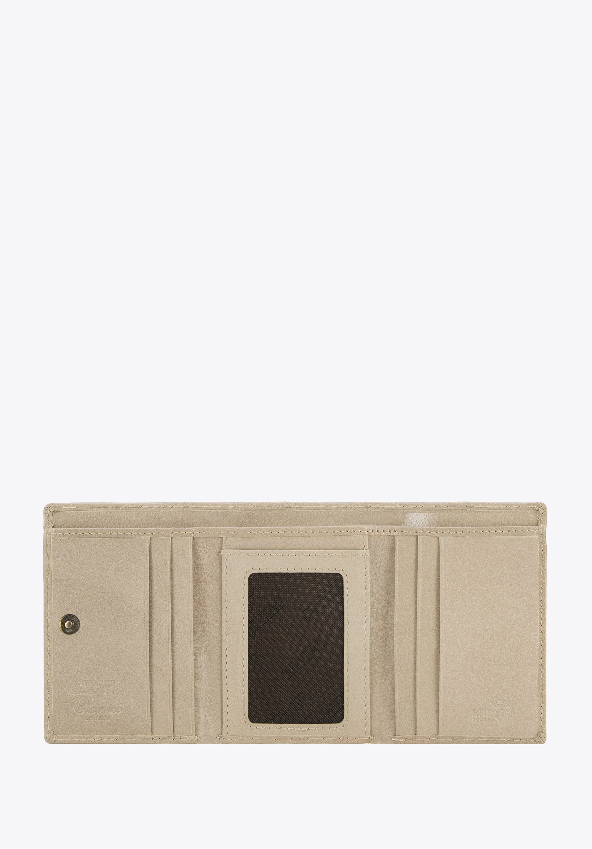 Damski portfel z gładkiej skóry mały