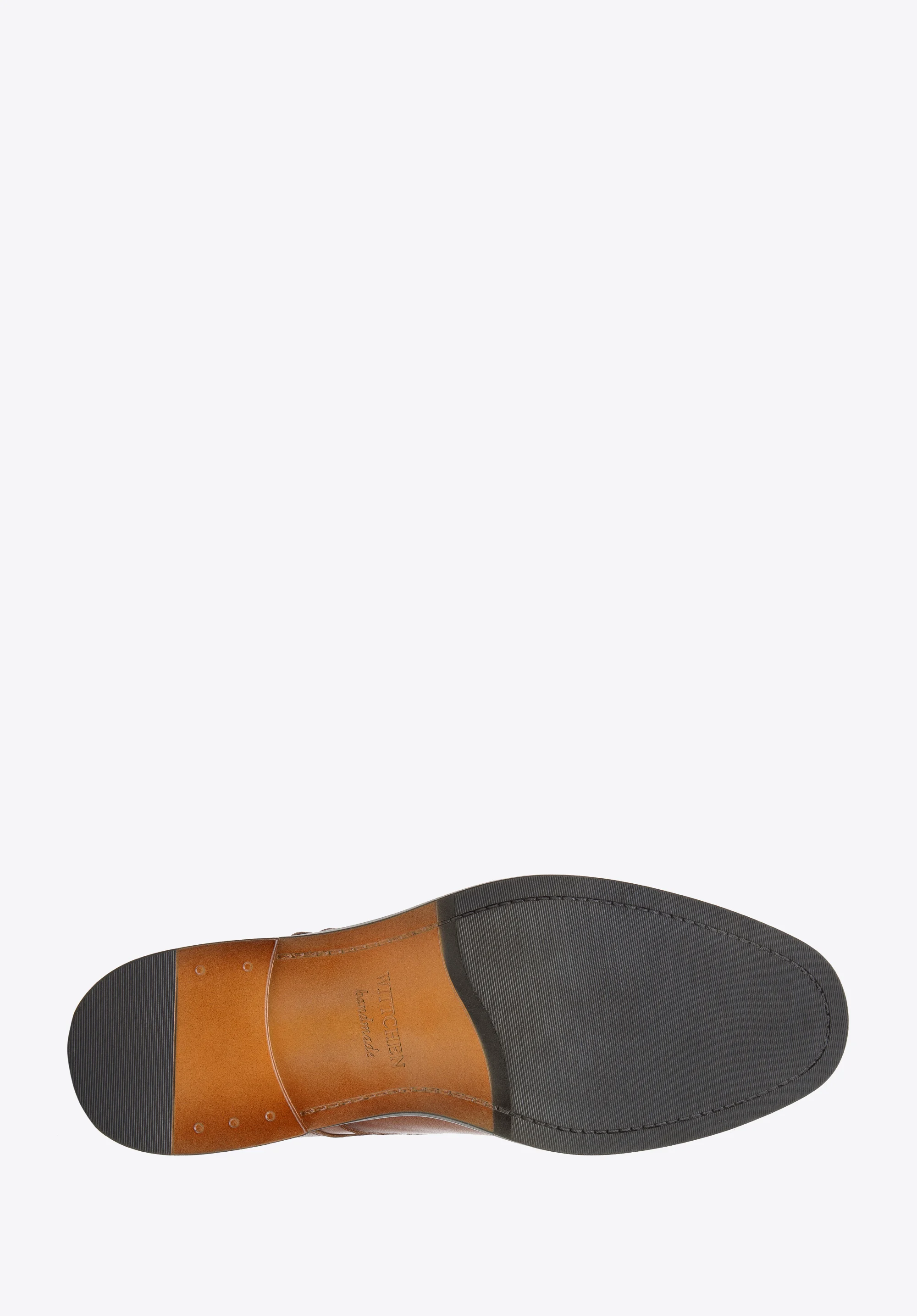 Męskie półbuty skórzane z przeszyciami