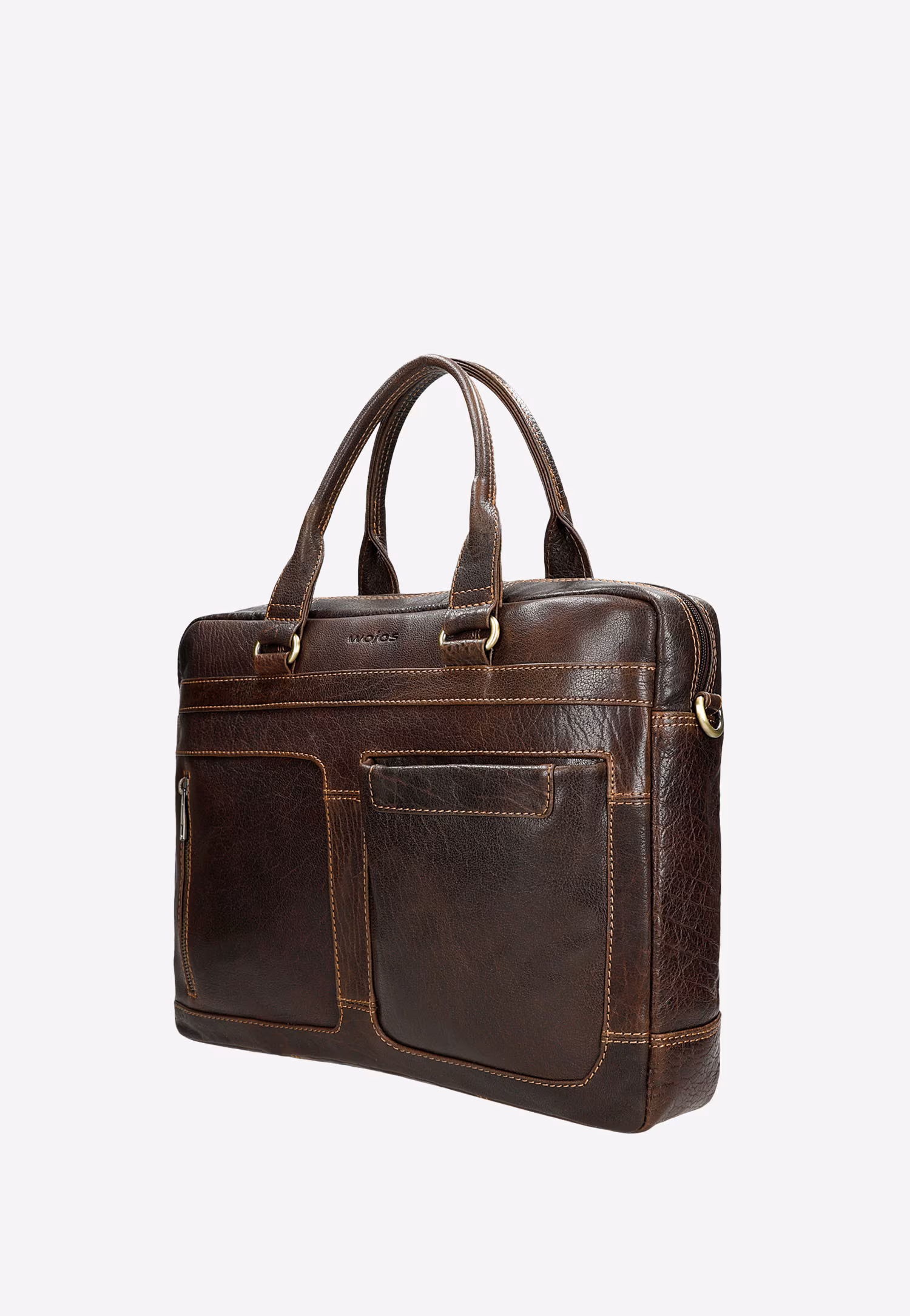 Brązowa skórzana torba męska do pracy