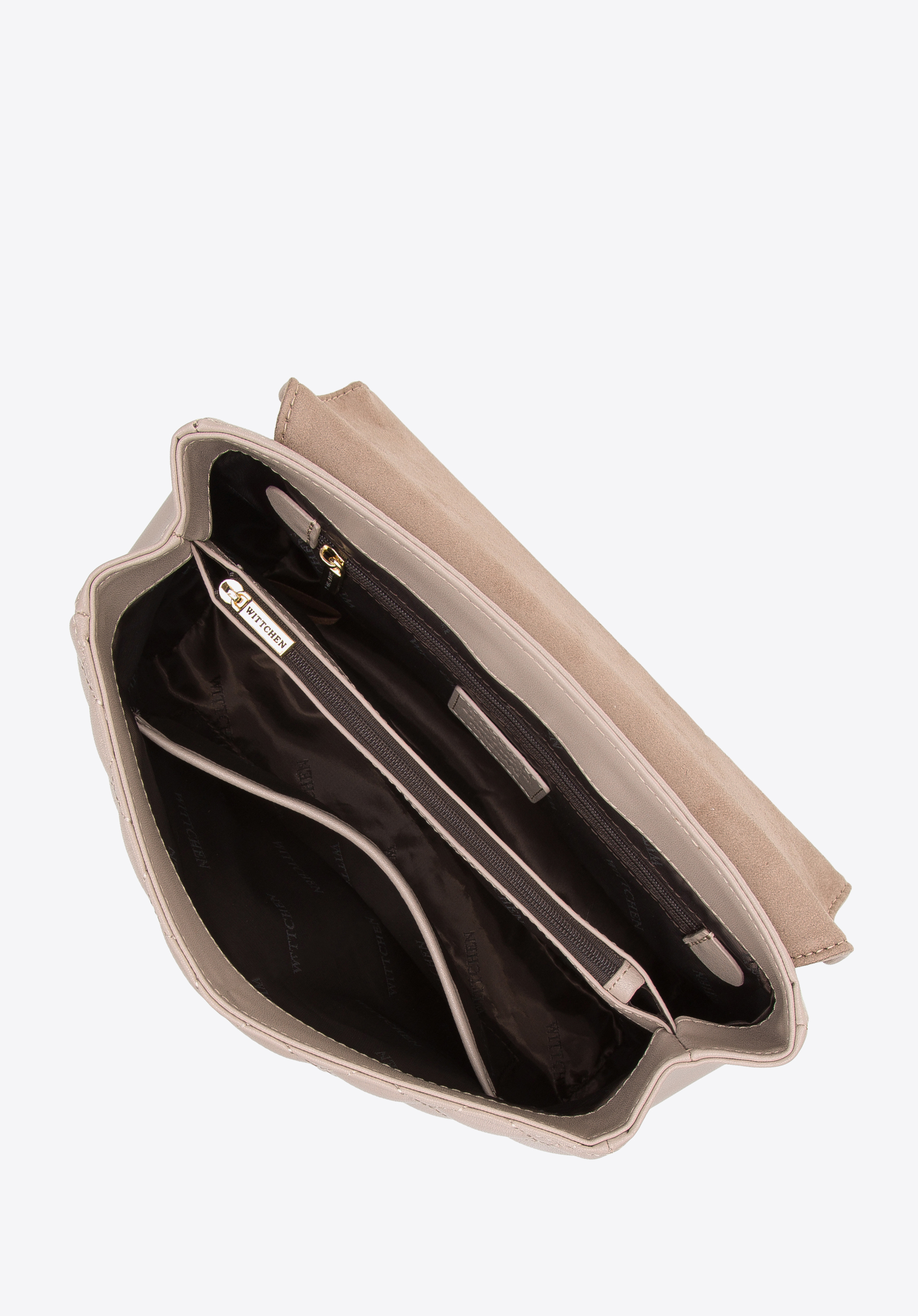 Damska listonoszka skórzana z ozdobnym monogramem