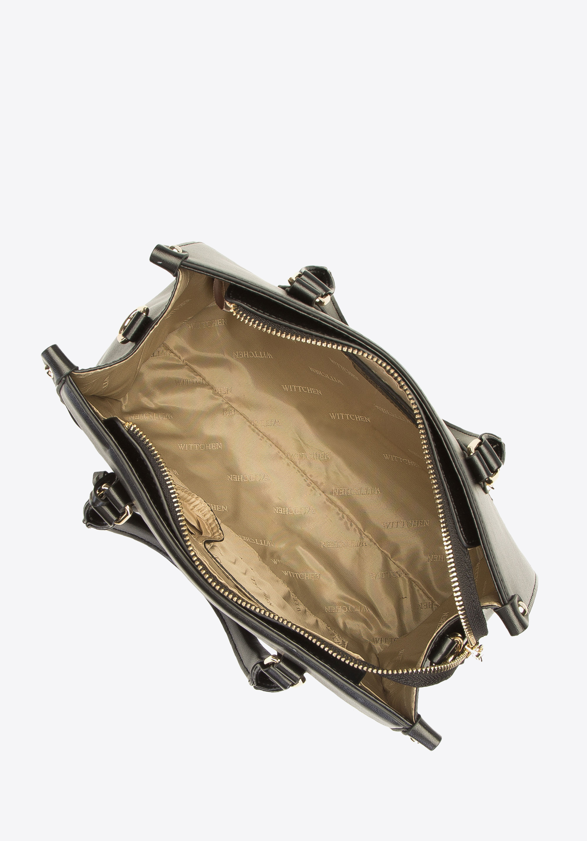 Kuferek ze skóry z plecionką