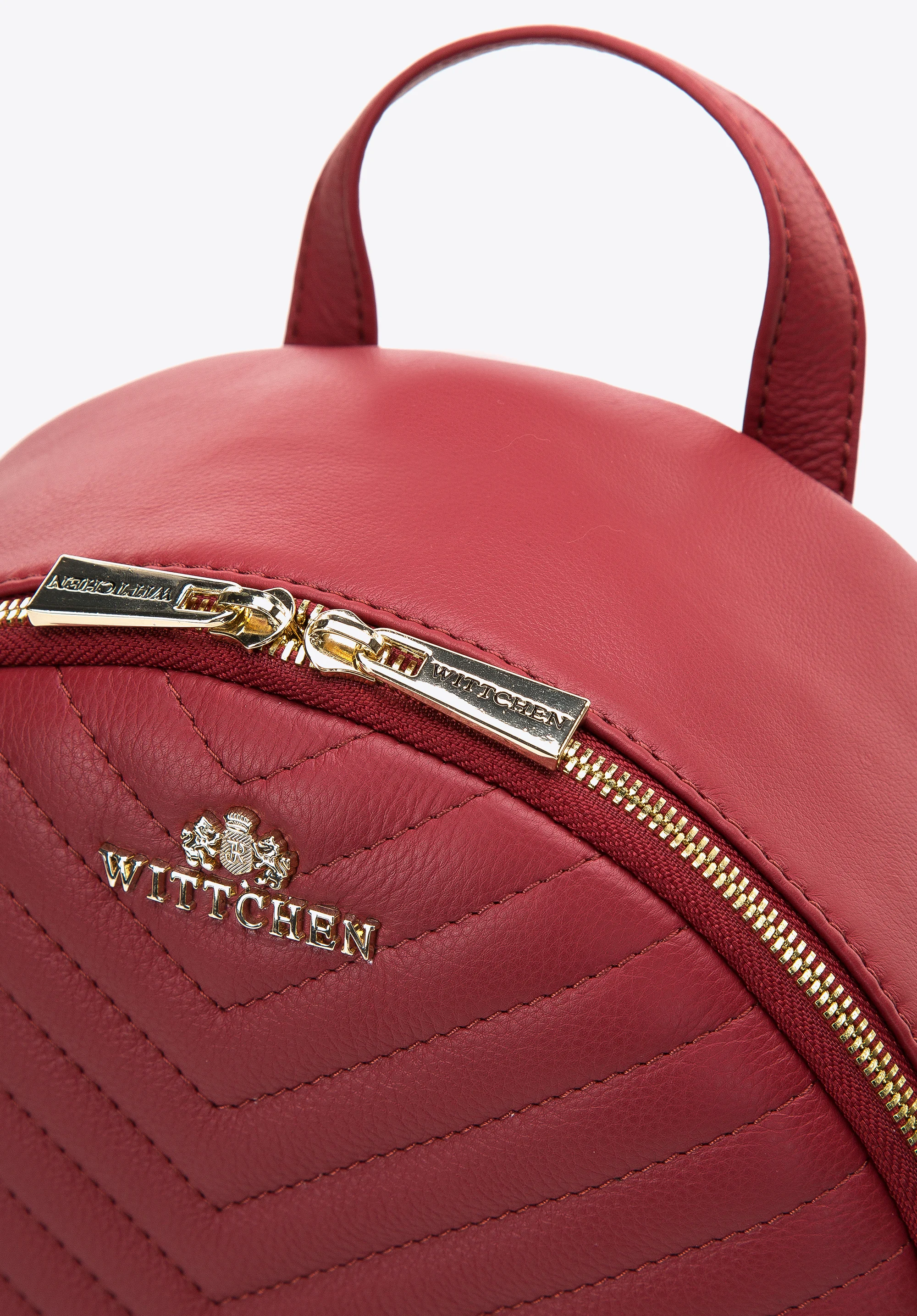 Damski plecak skórzany ukośnie pikowany