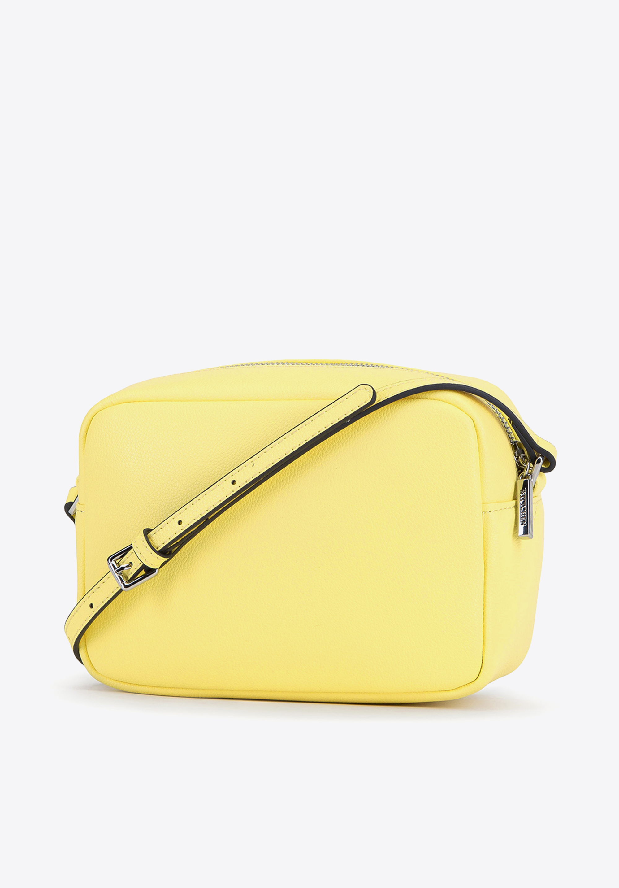 Damska listonoszka skórzana w zygzaki