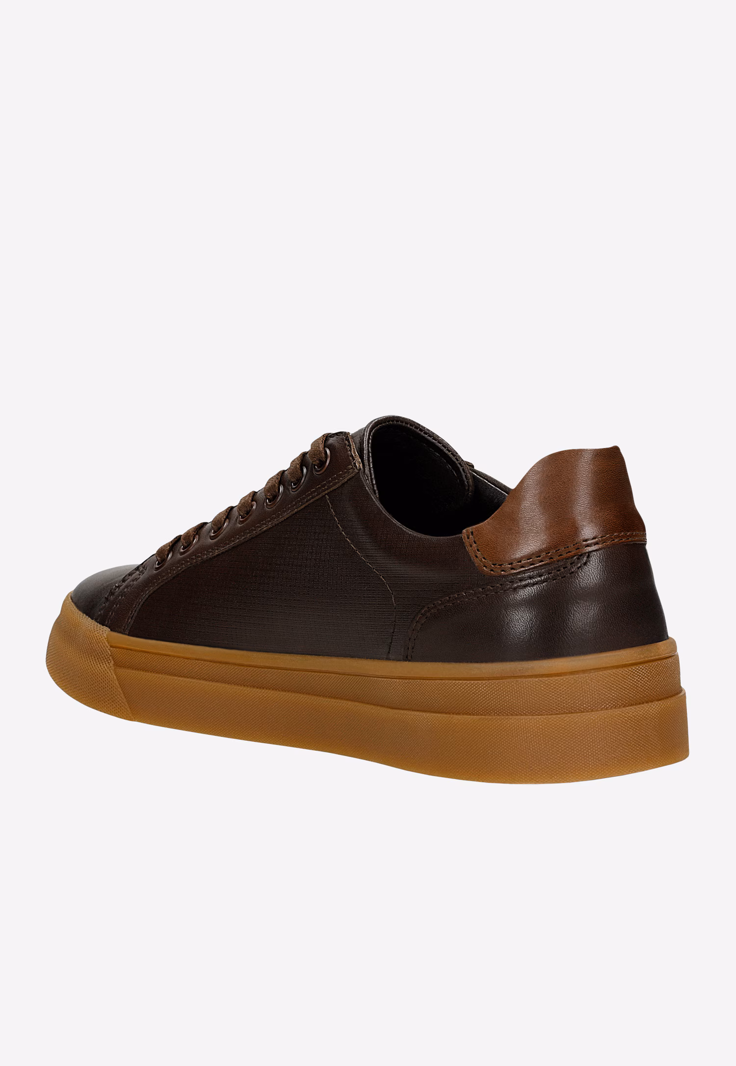 Brązowe trampki męskie z jaśniejszymi wstawkami