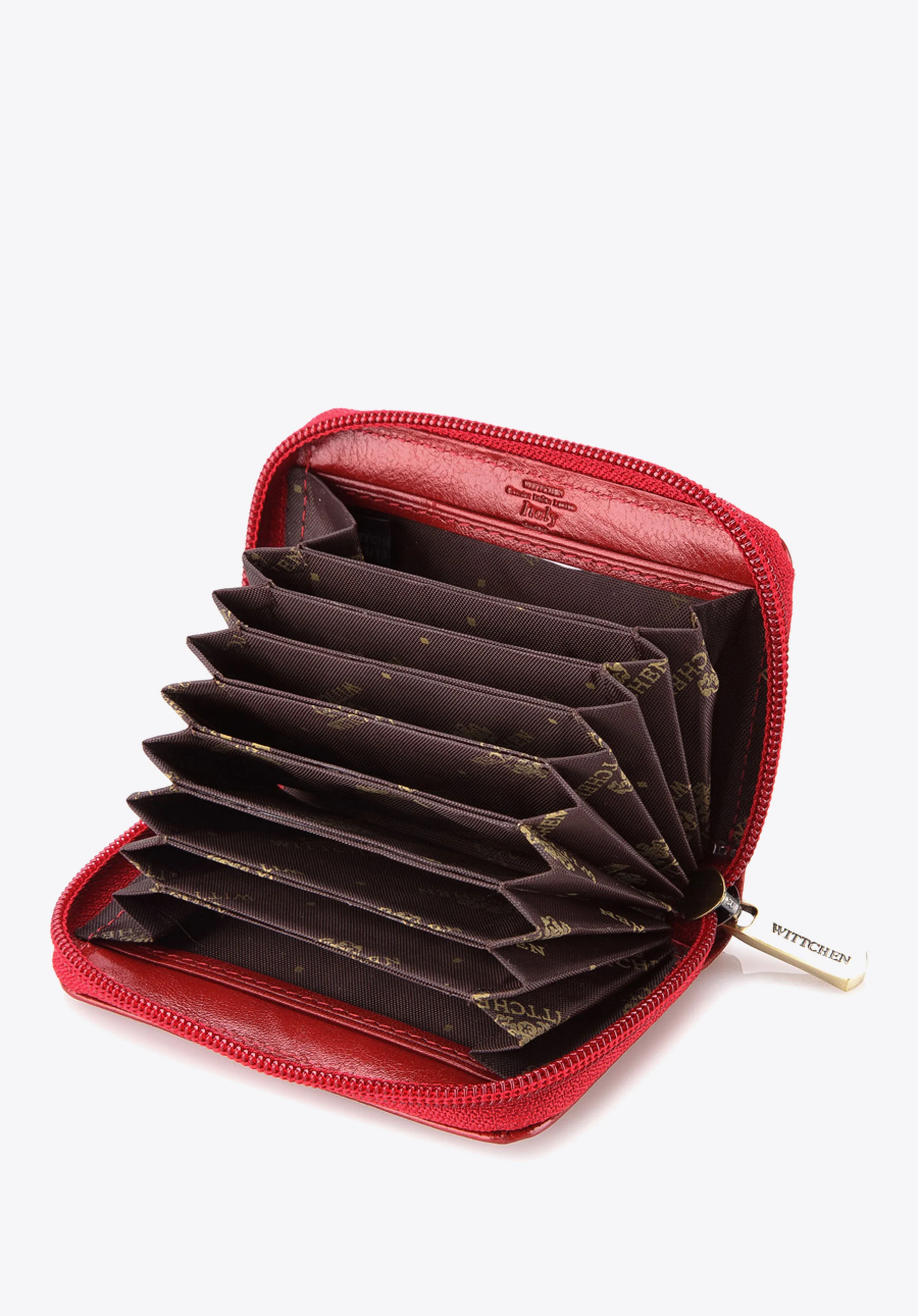 Etui na karty kredytowe skórzane na suwak