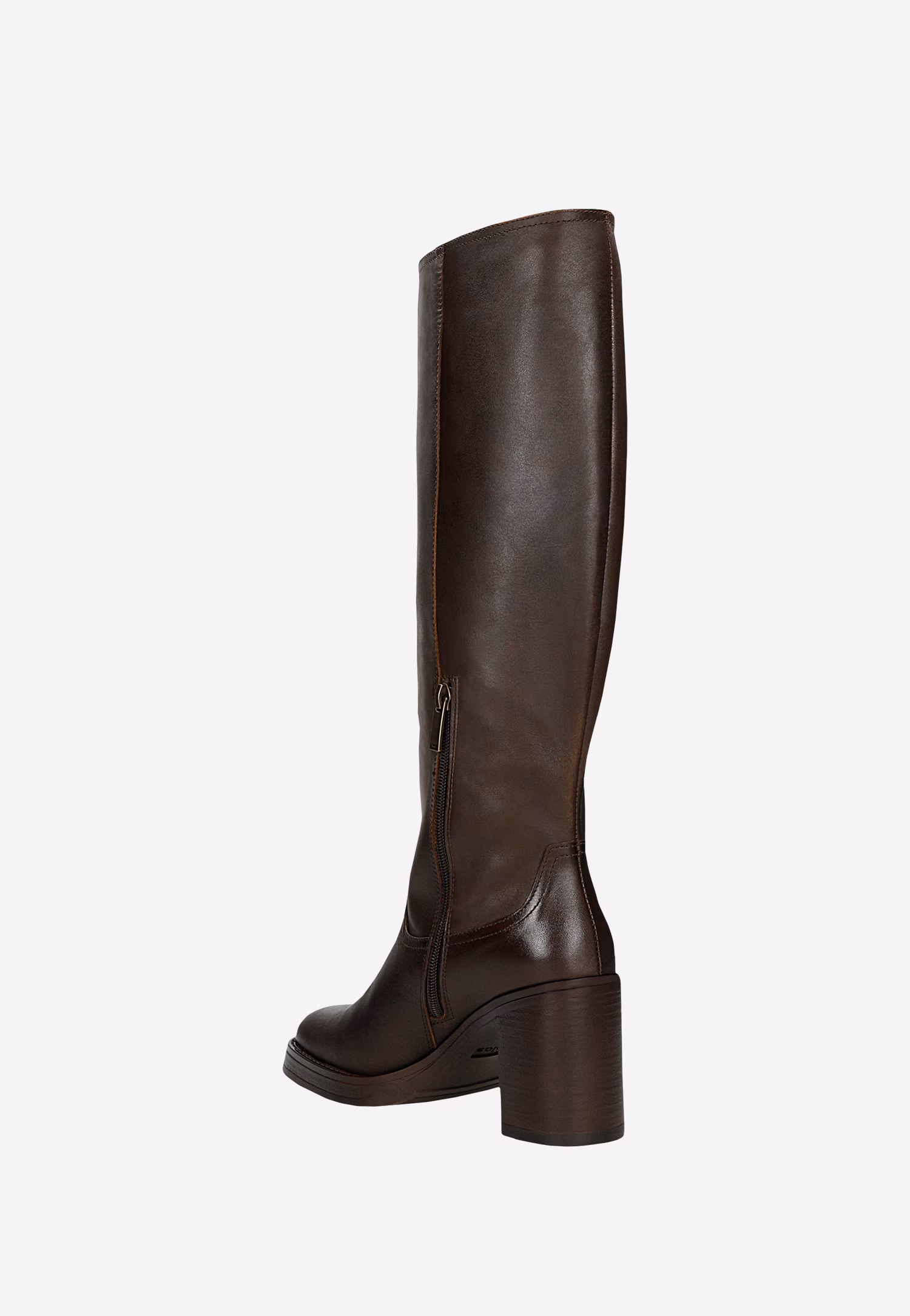 Czarne kozaki do kolan na stabilnym obcasie