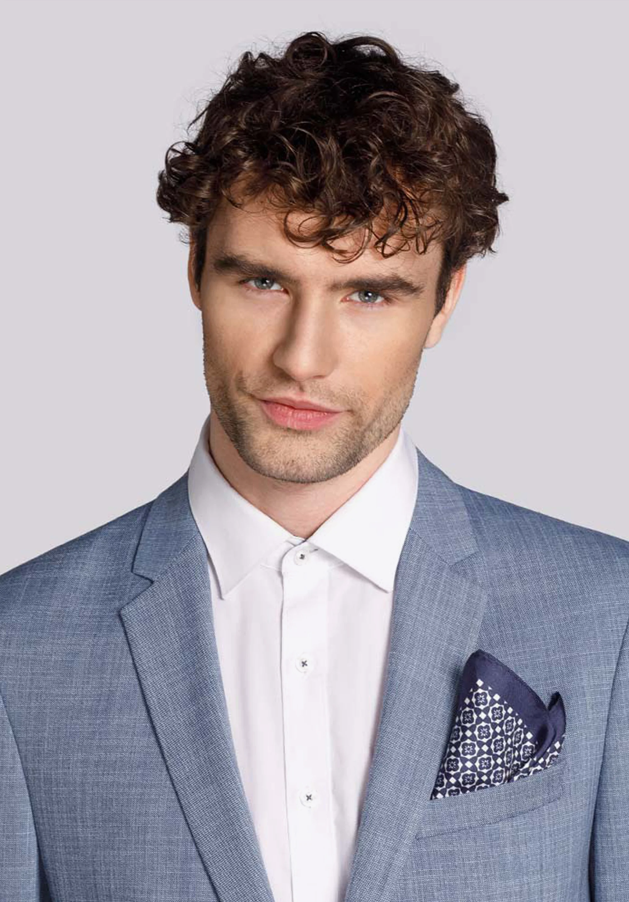 Poszetka z jedwabiu wzorzysta duża