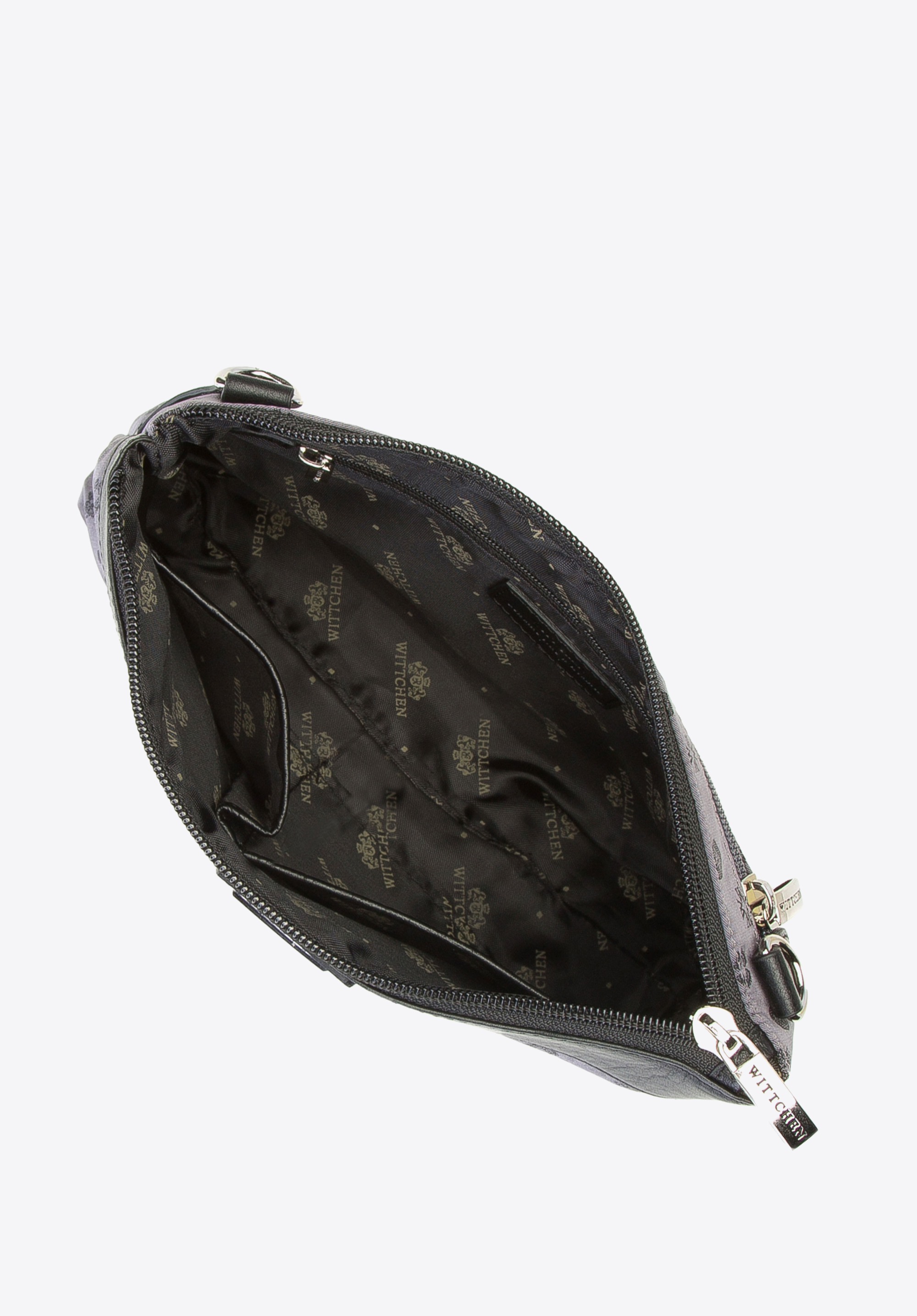 Torebka crossbody z żakardu z monogramem i skóry