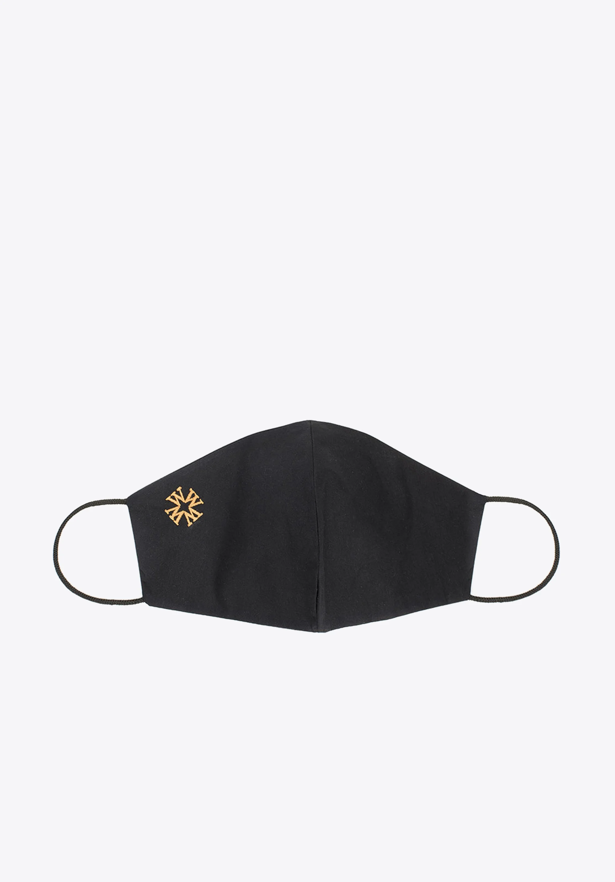 Maseczka bawełniana profilowana ze złotym monogramem