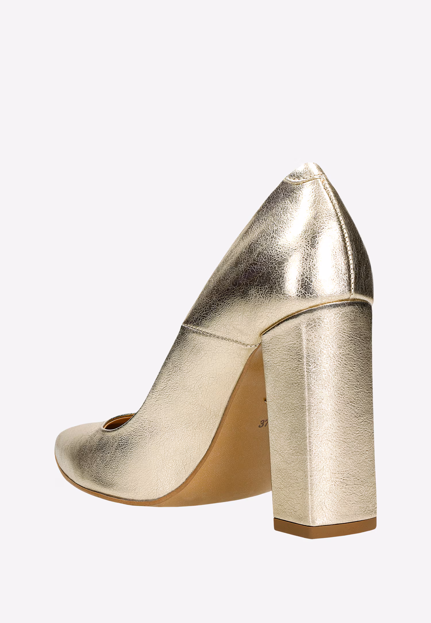 Czarne czółenka damskie na wysokim słupku