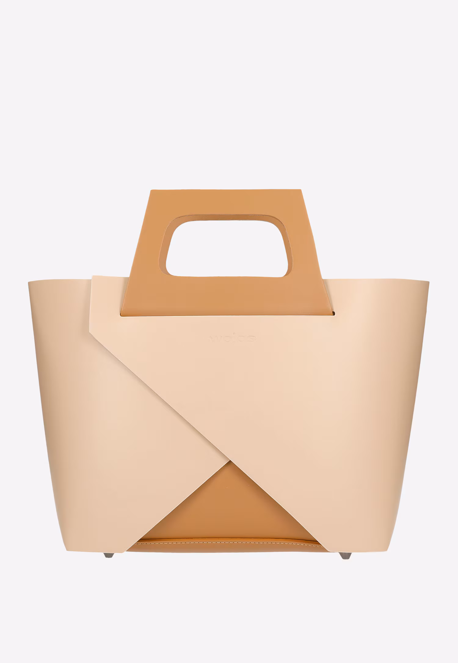 Czarno-beżowa torebka damska typu kuferek