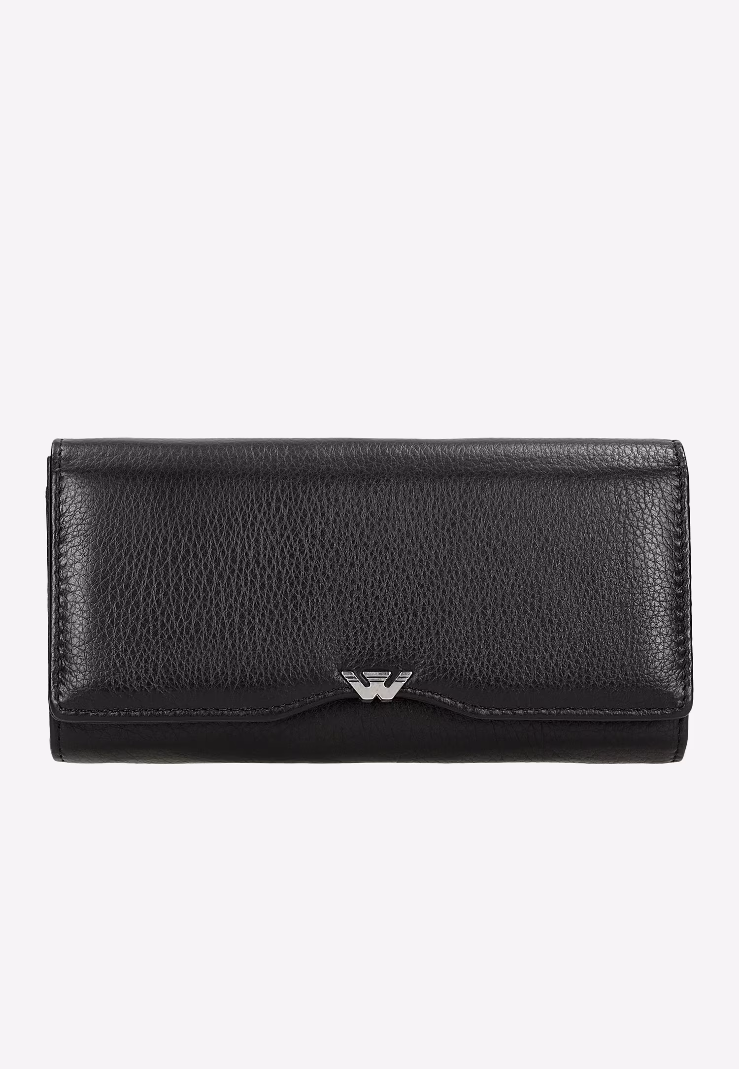 Duży czerwony portfel z lakierowanej skóry z lekko metalicznym połyskiem