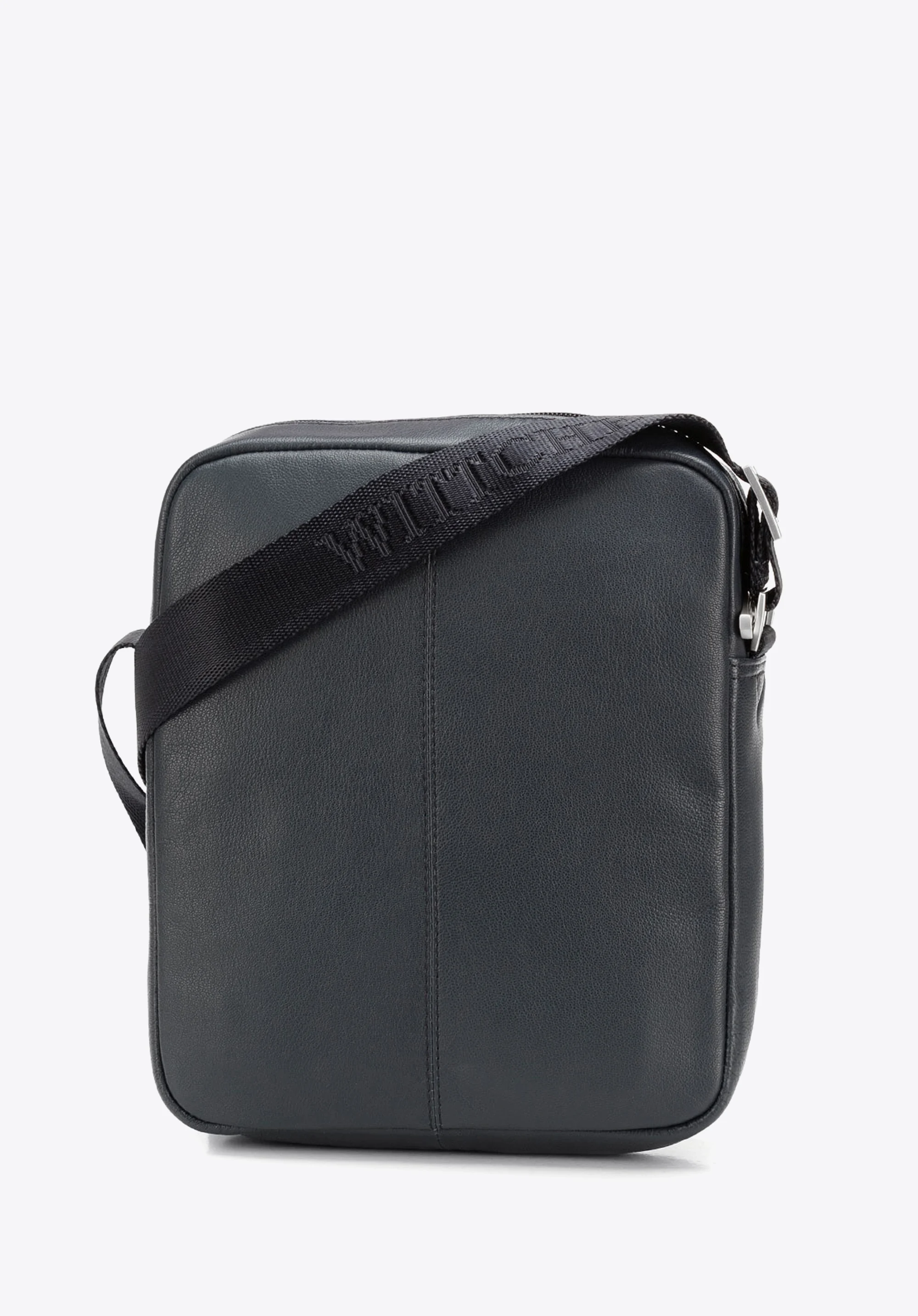 Męska listonoszka skórzana stębnowana mała