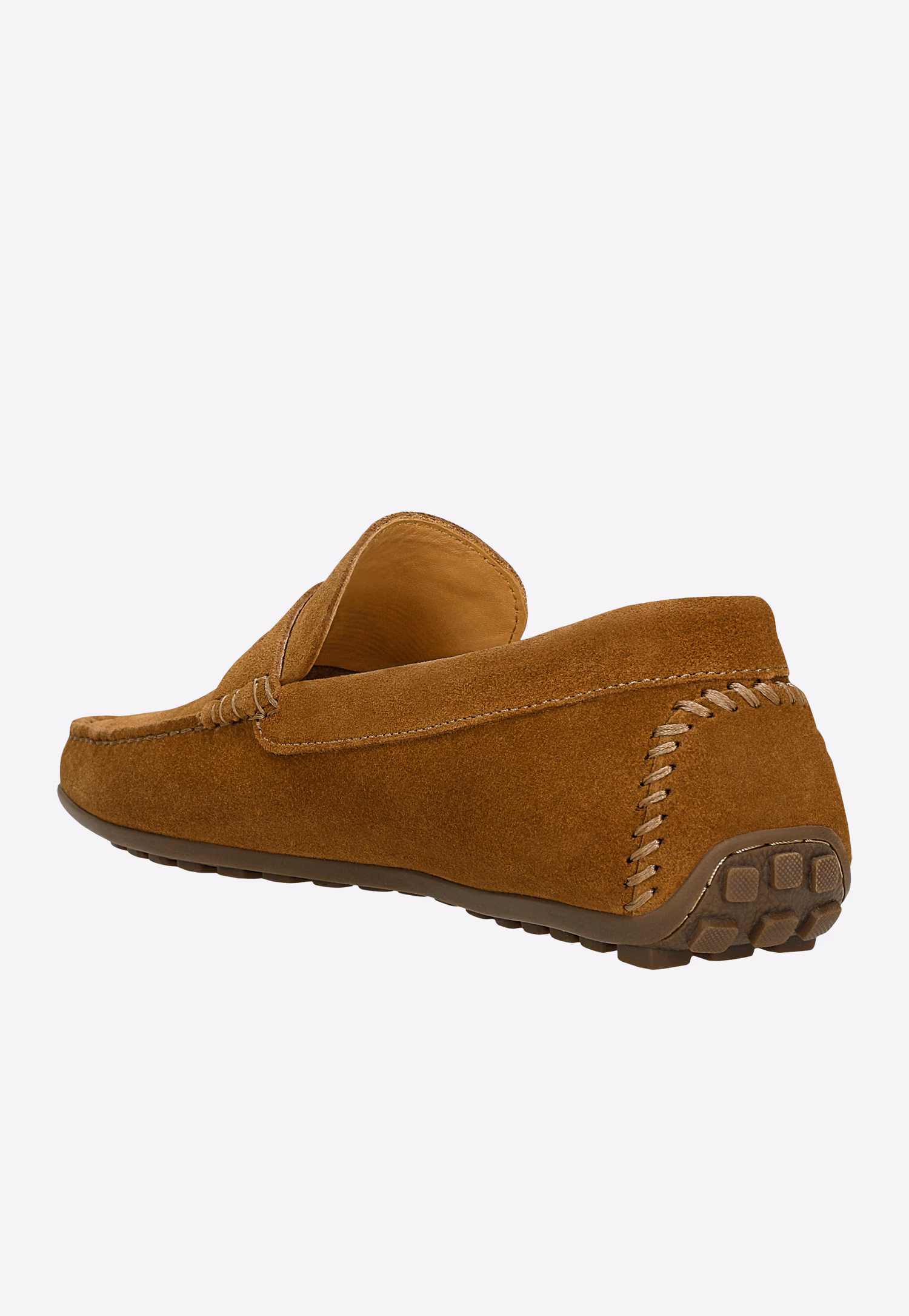 Wygodne granatowe mokasyny męskie na czarnej podeszwie