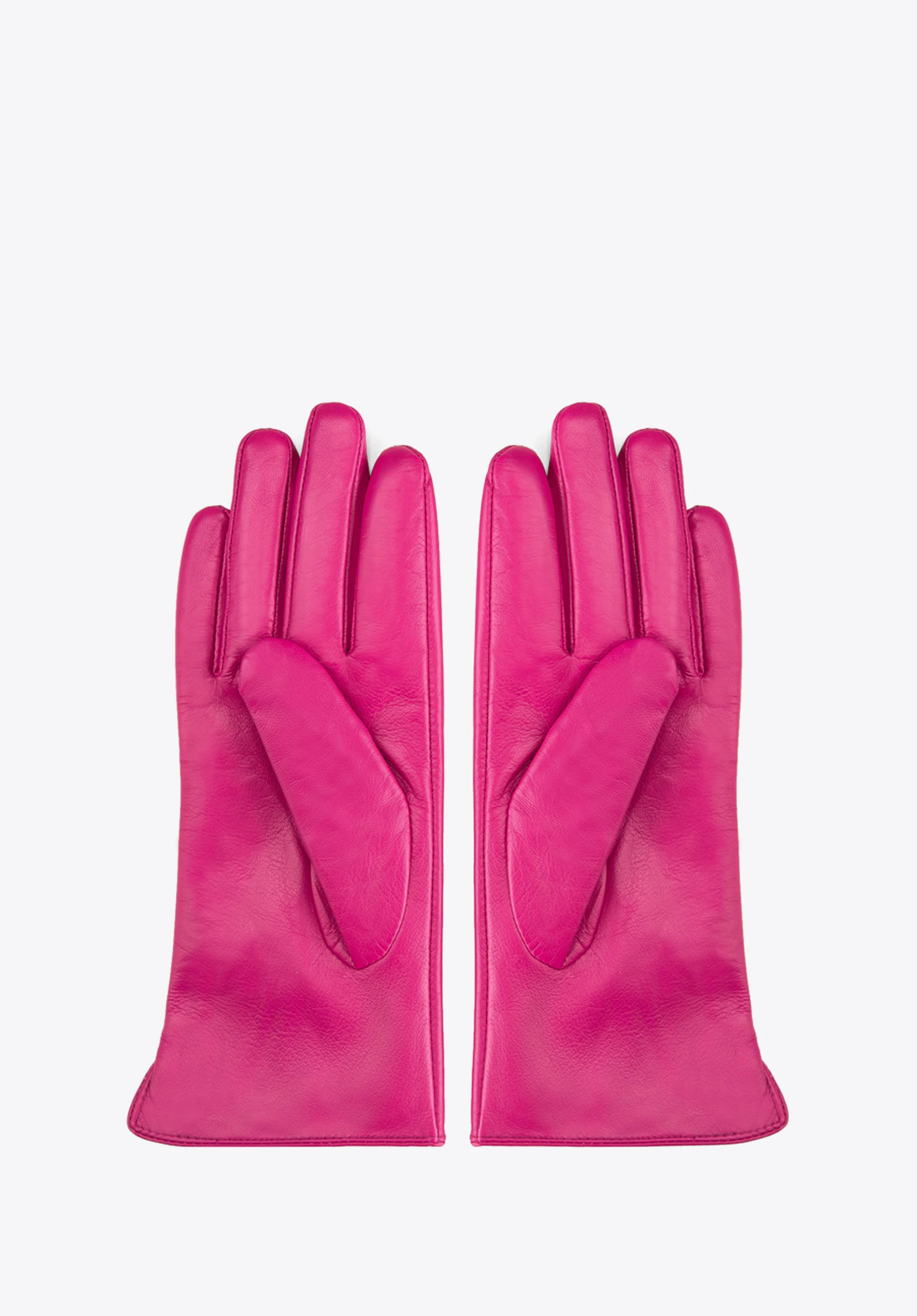 Damskie rękawiczki skórzane z pionowymi przeszyciami