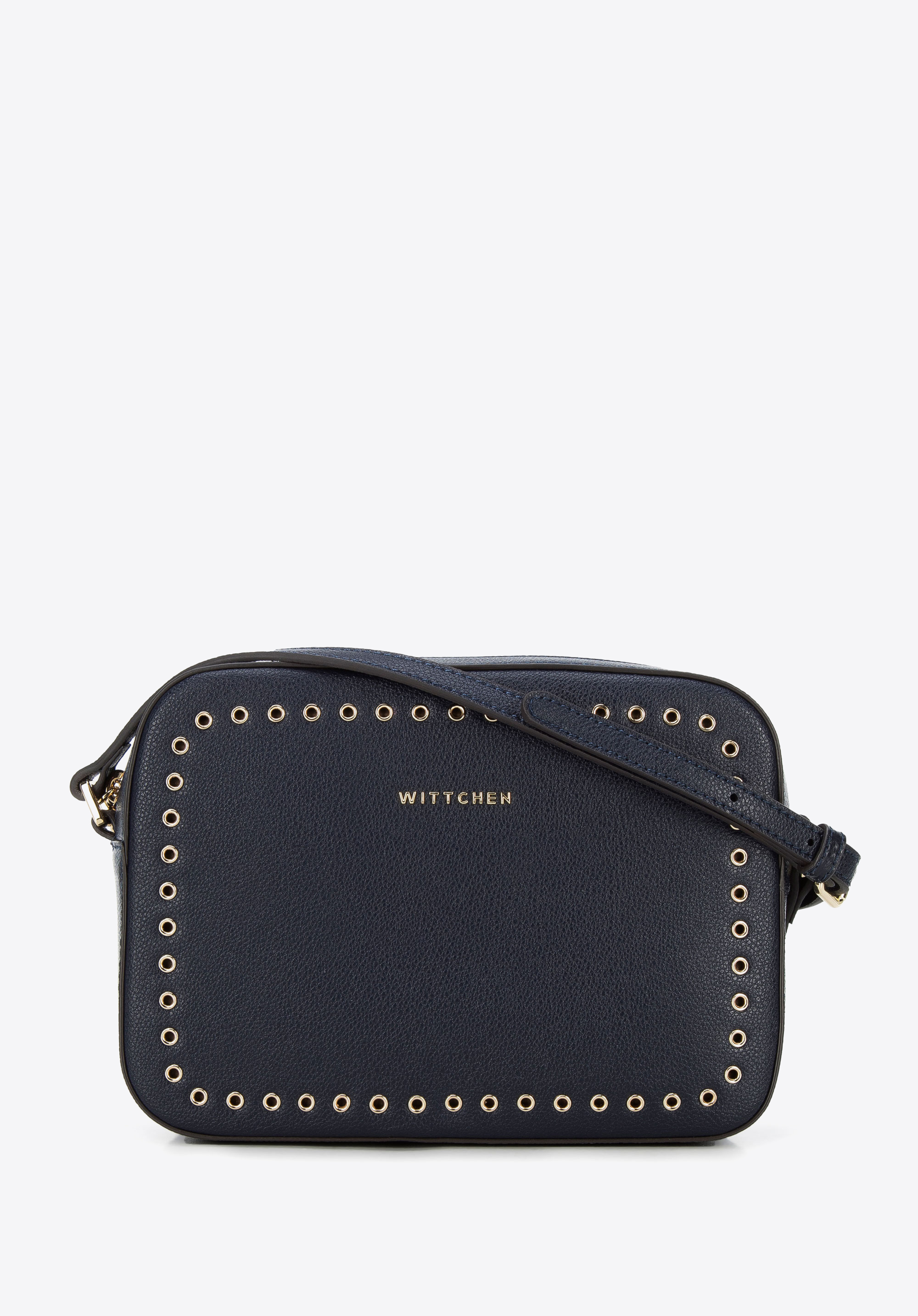 Damska listonoszka skórzana z nitami