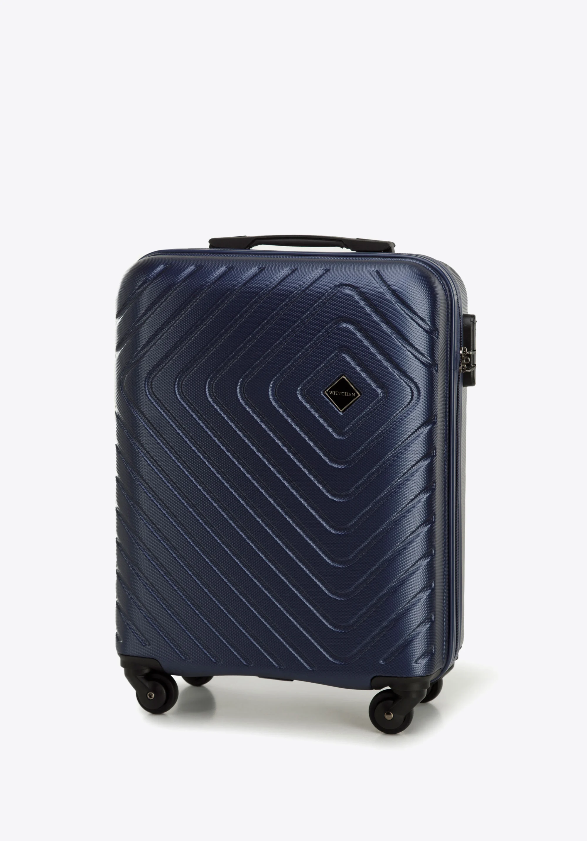 Walizka kabinowa z ABS-u z geometrycznym tłoczeniem