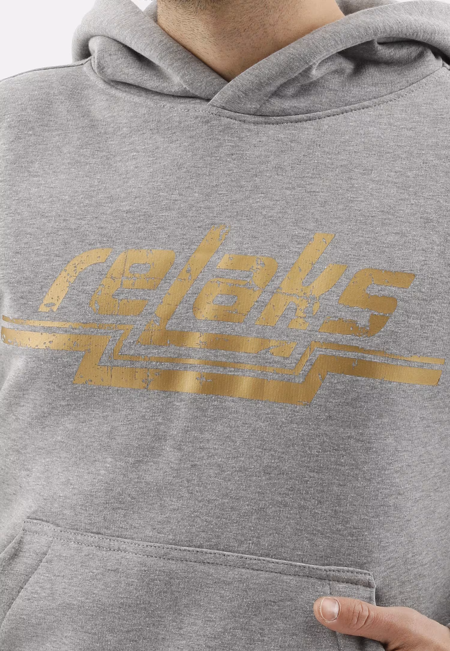 Czarna bluza męska RELAKS z kapturem