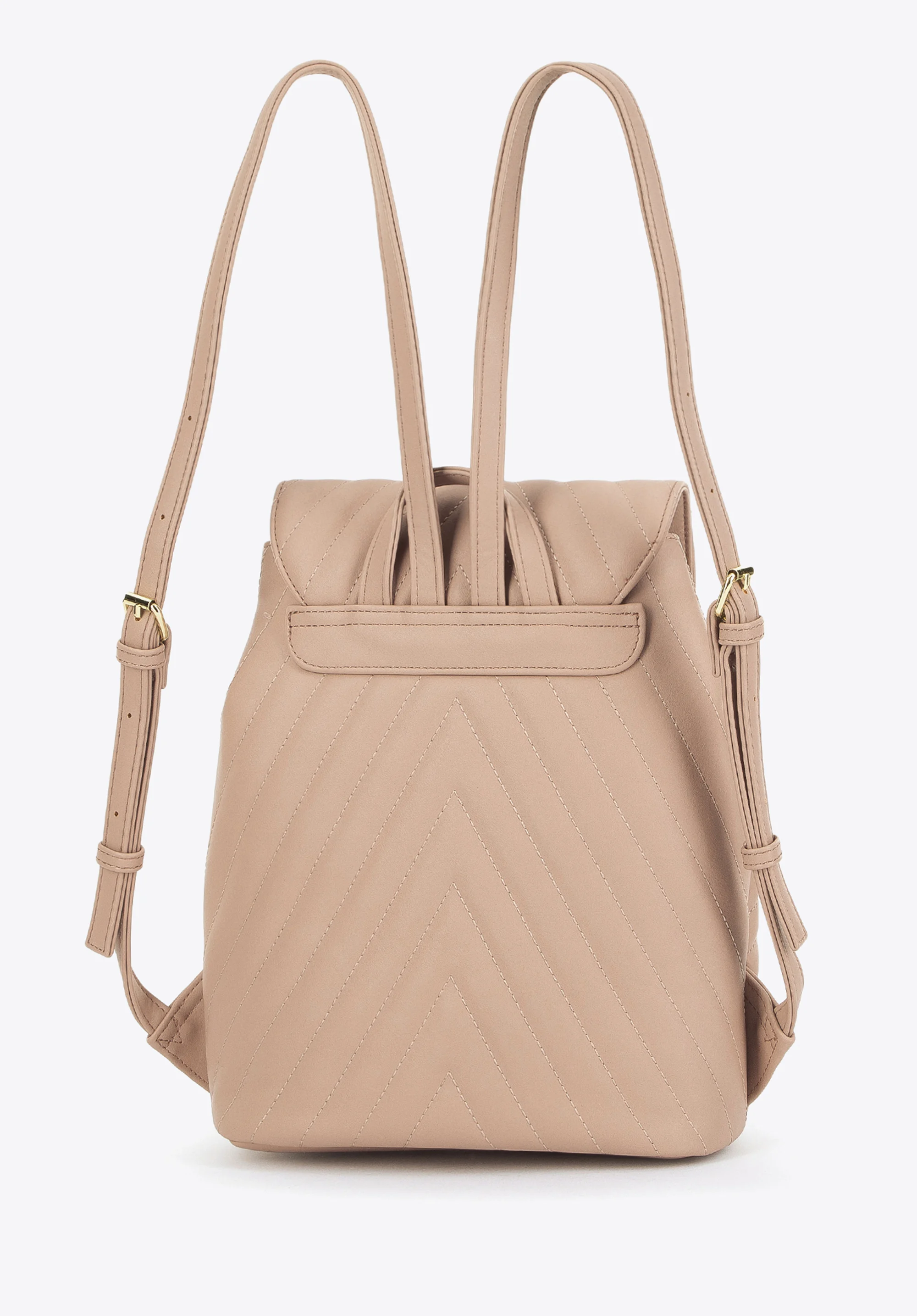 Damski plecak z pikowanej ekoskóry