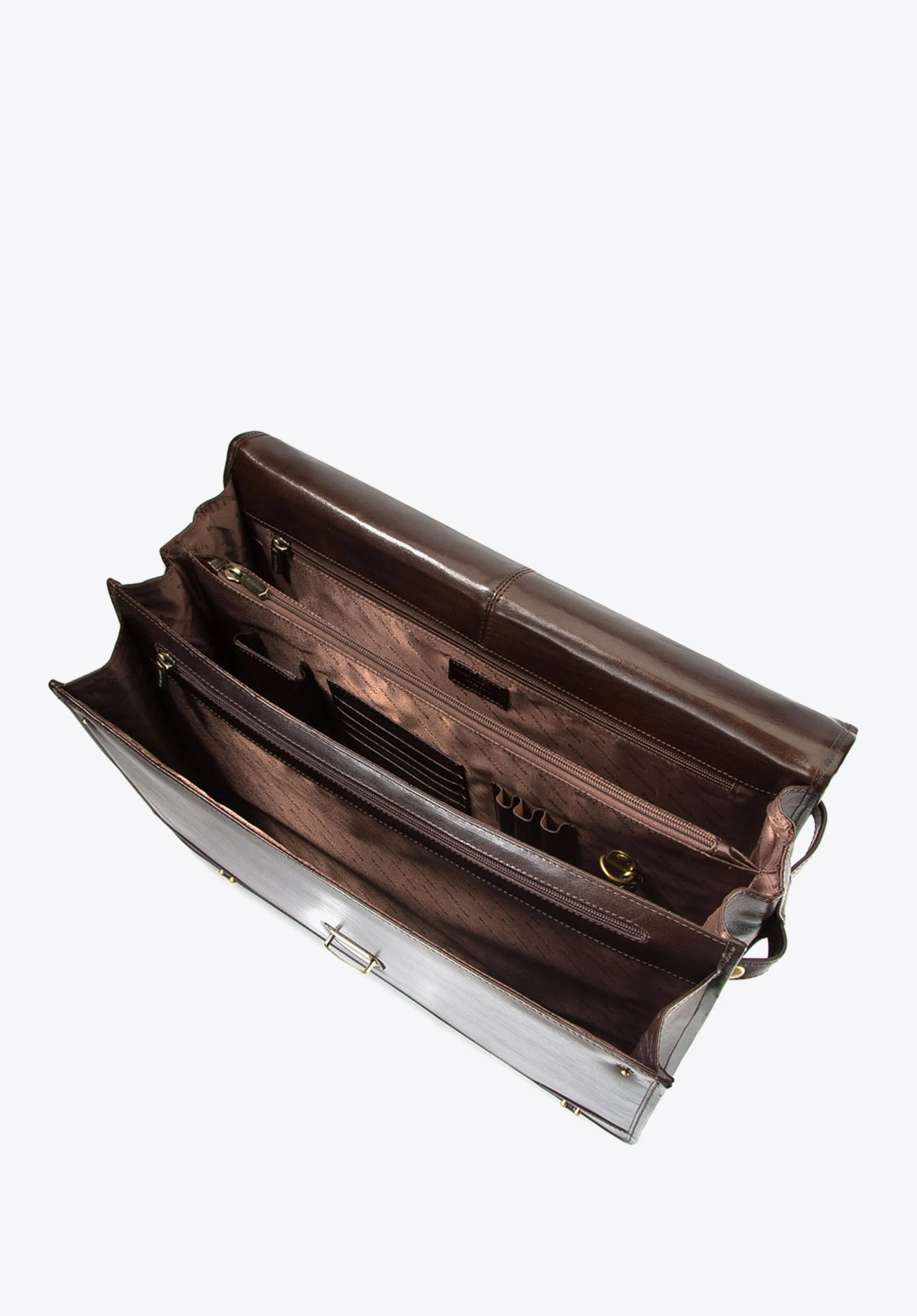 Teczka skórzana z trójkątną klapą