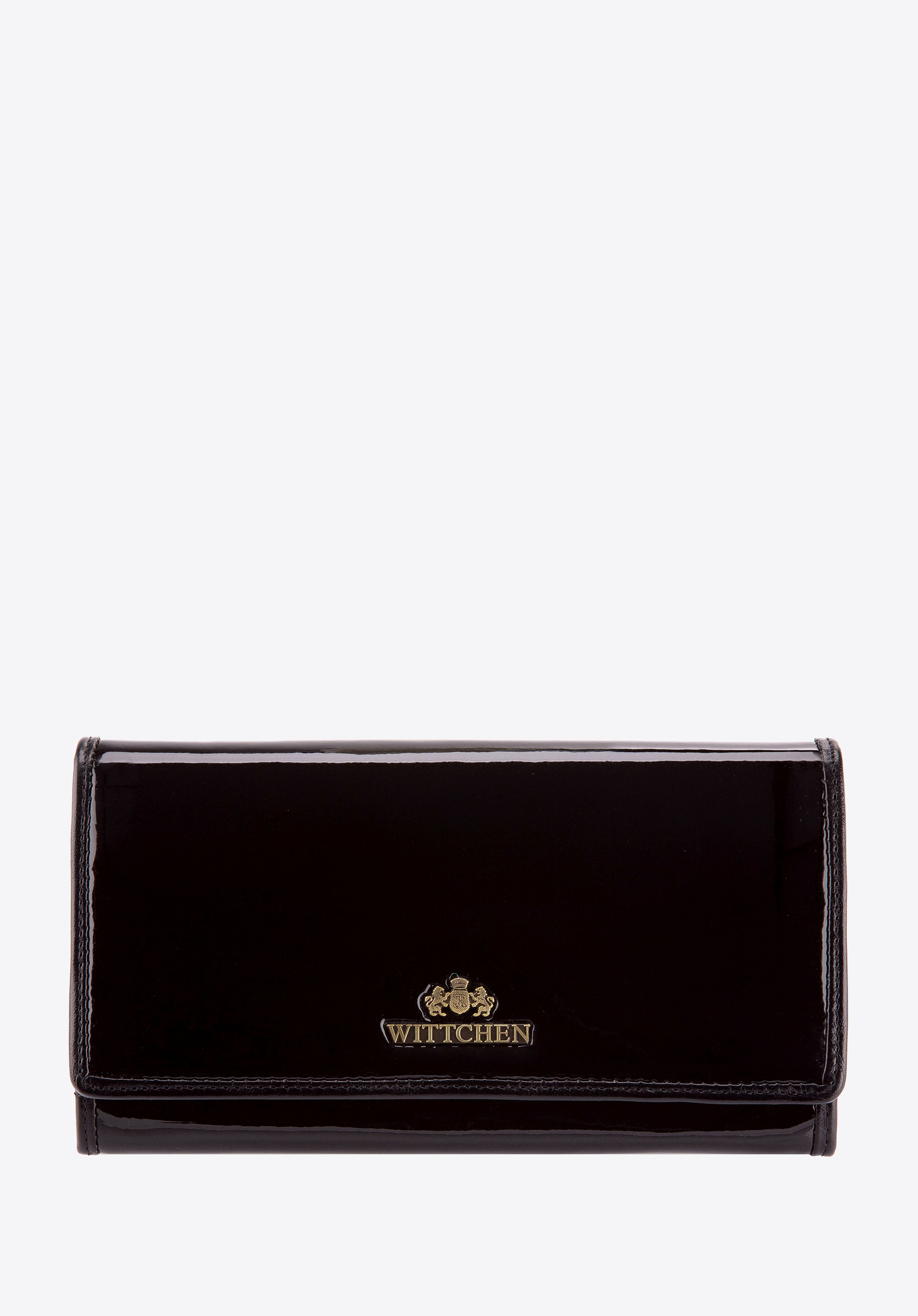 Damski portfel ze skóry lakierowany duży