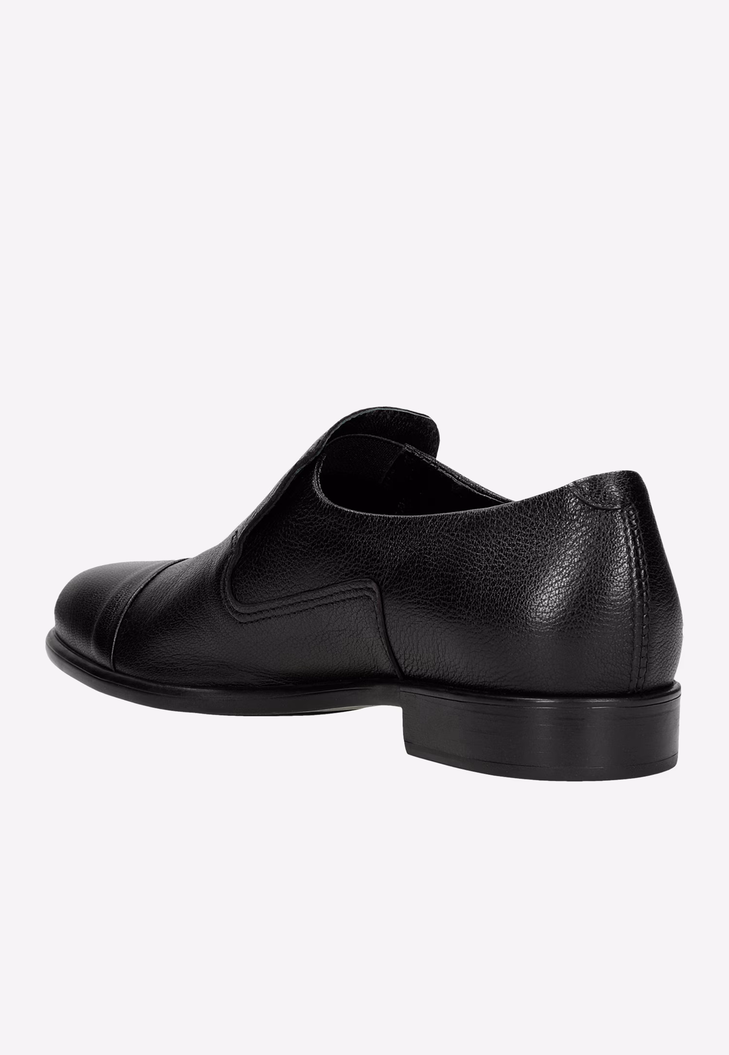 Czarne loafersy damskie ze skóry licowej