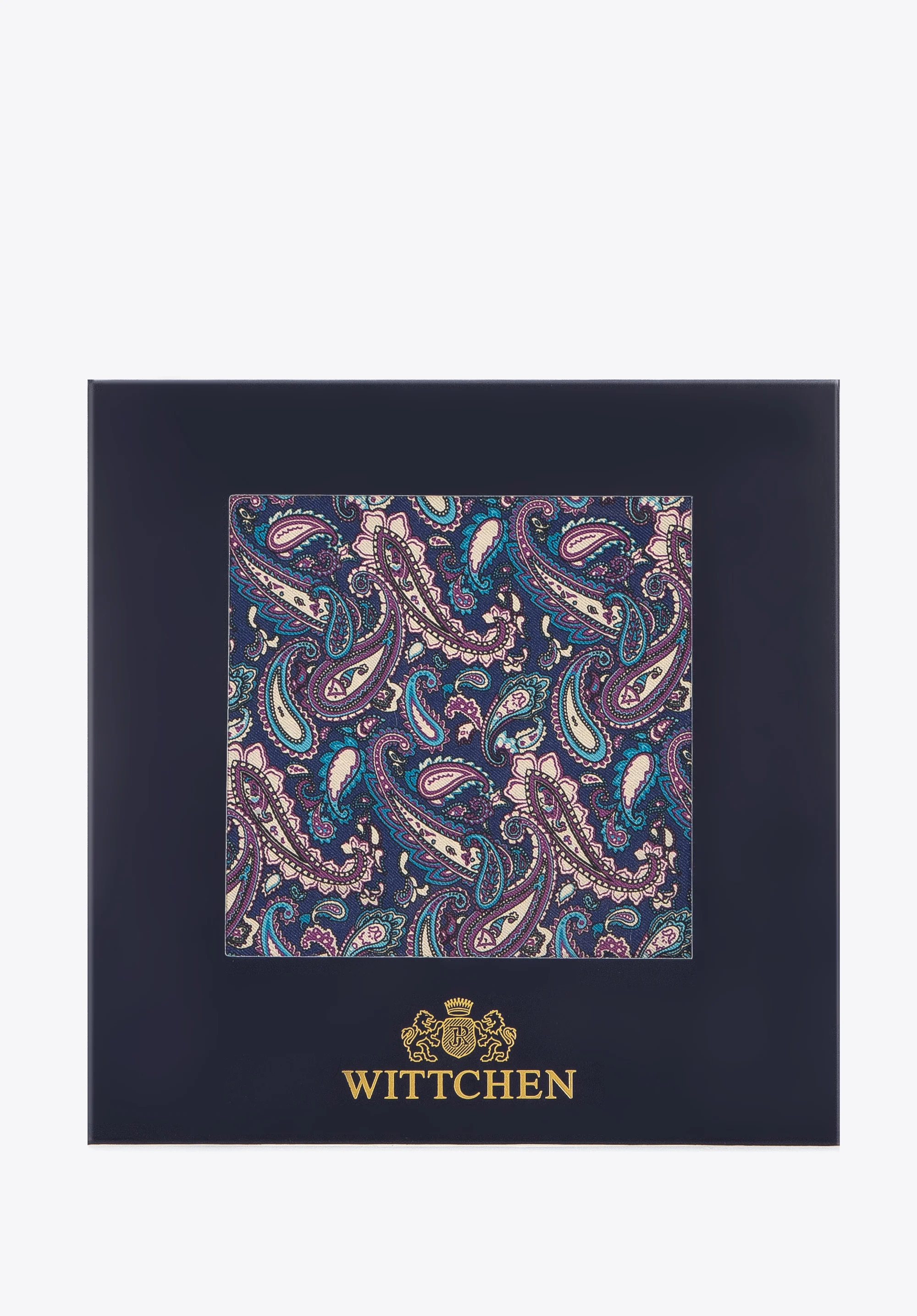 Poszetka jedwabna we wzory