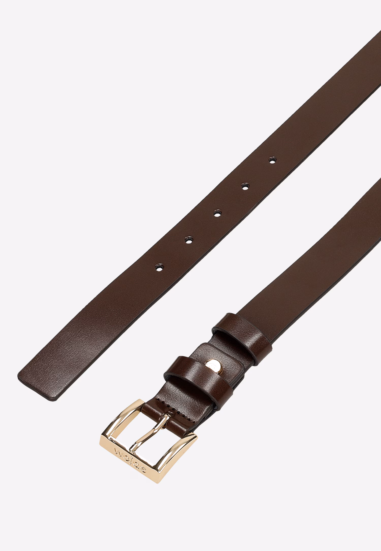 Beżowy pasek damski z dwoiny welurowej