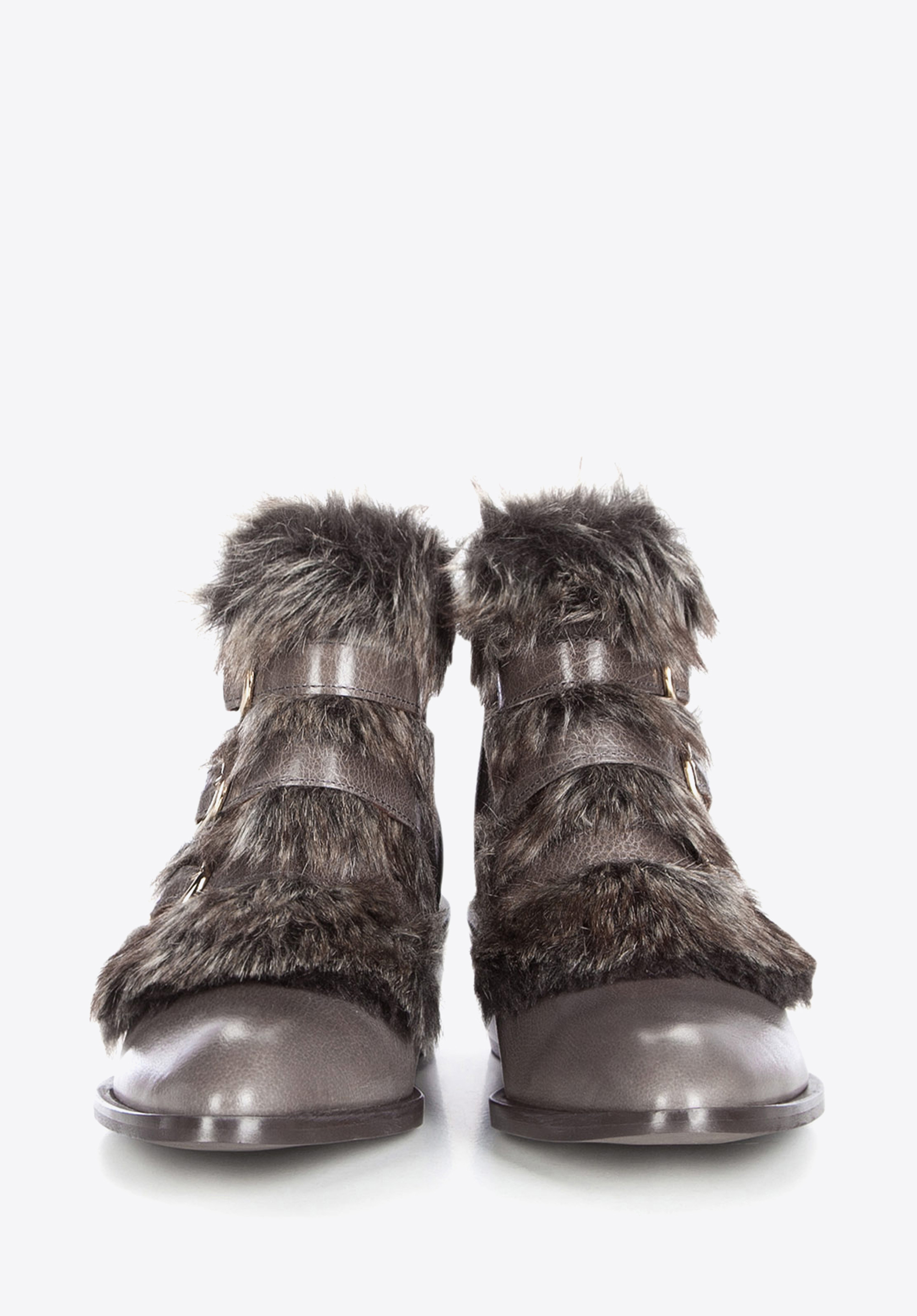 Botki skórzane z futerkiem