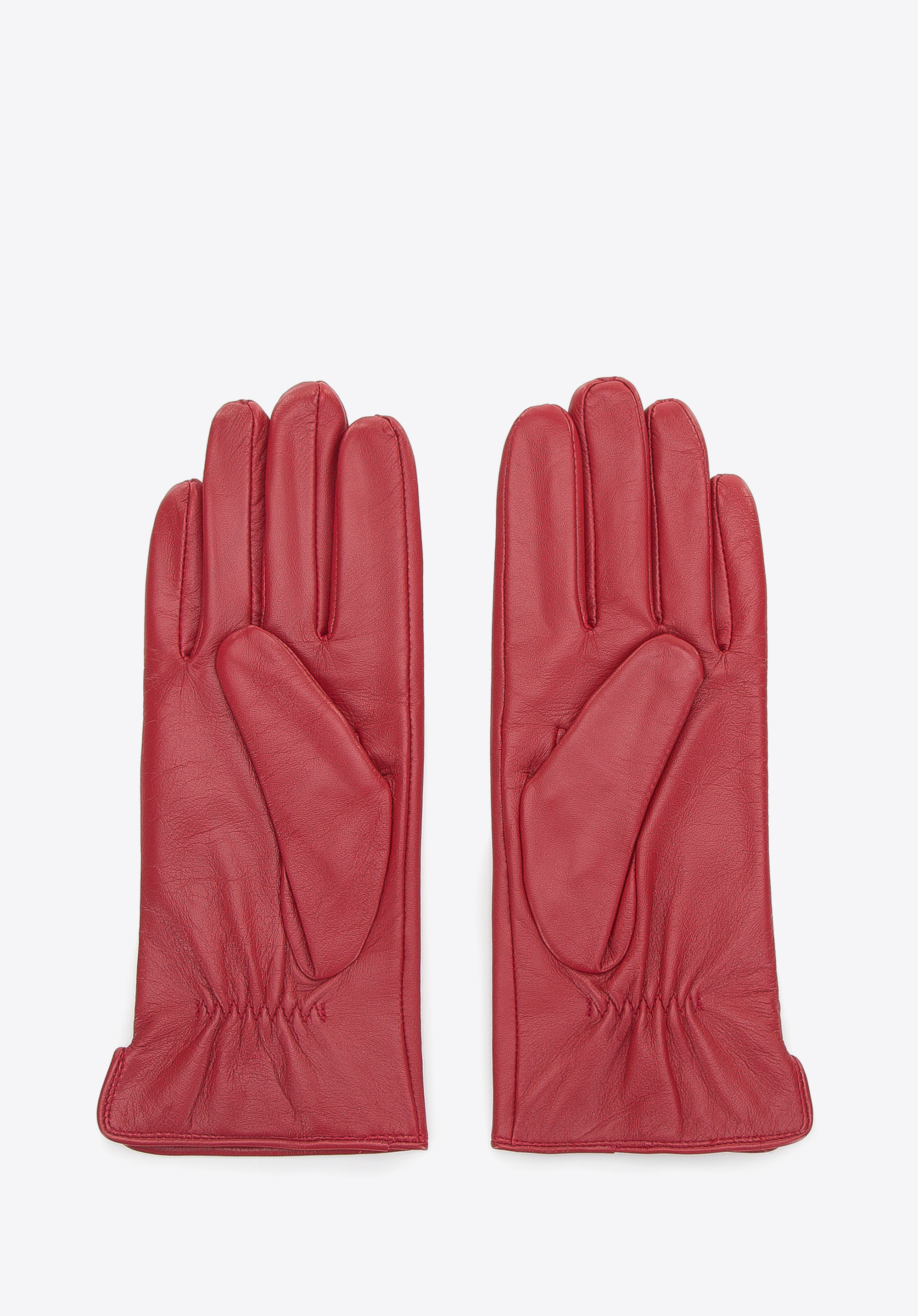 Damskie rękawiczki skórzane gładkie