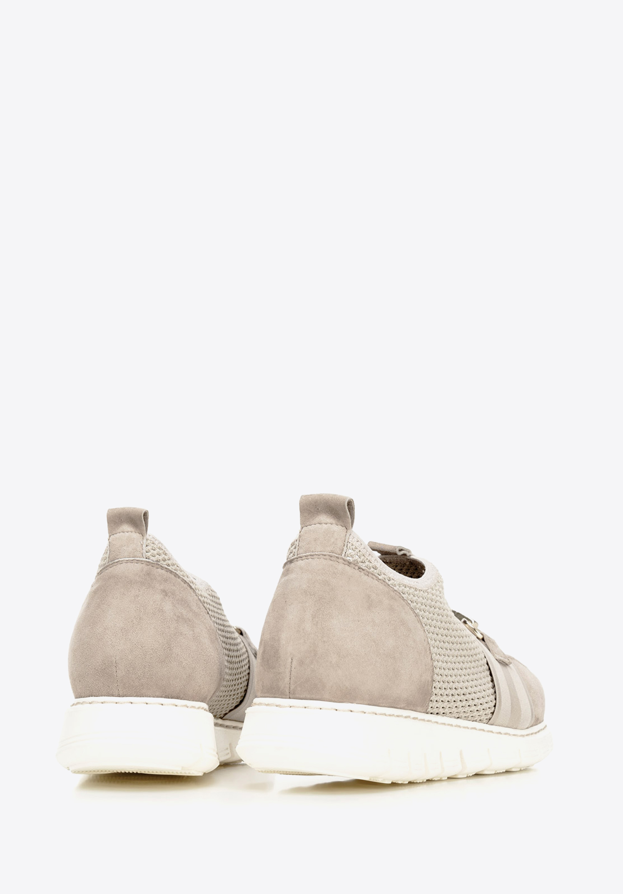 Damskie sneakersy z zamszu z siateczką