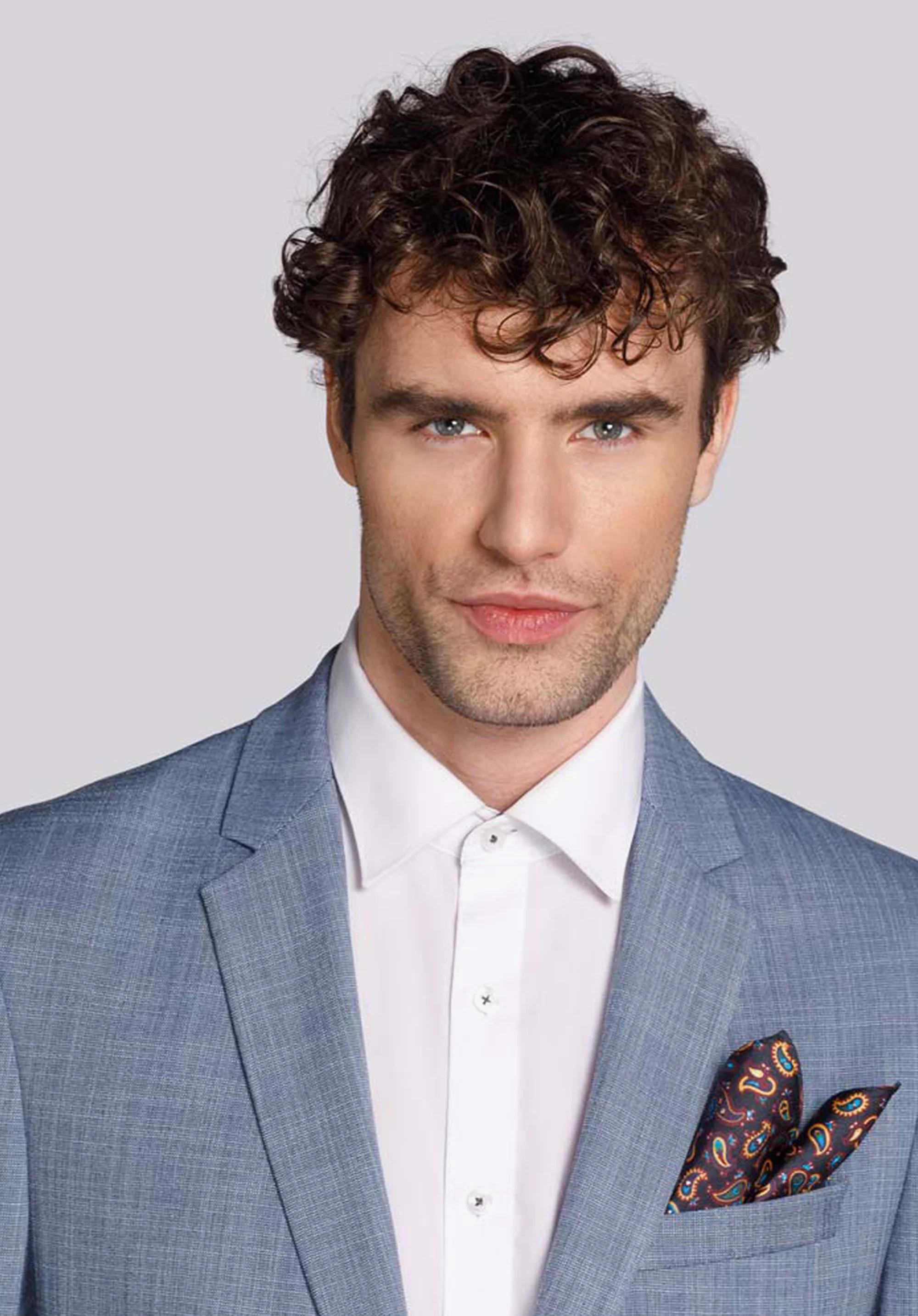 Poszetka z jedwabiu wzorzysta duża