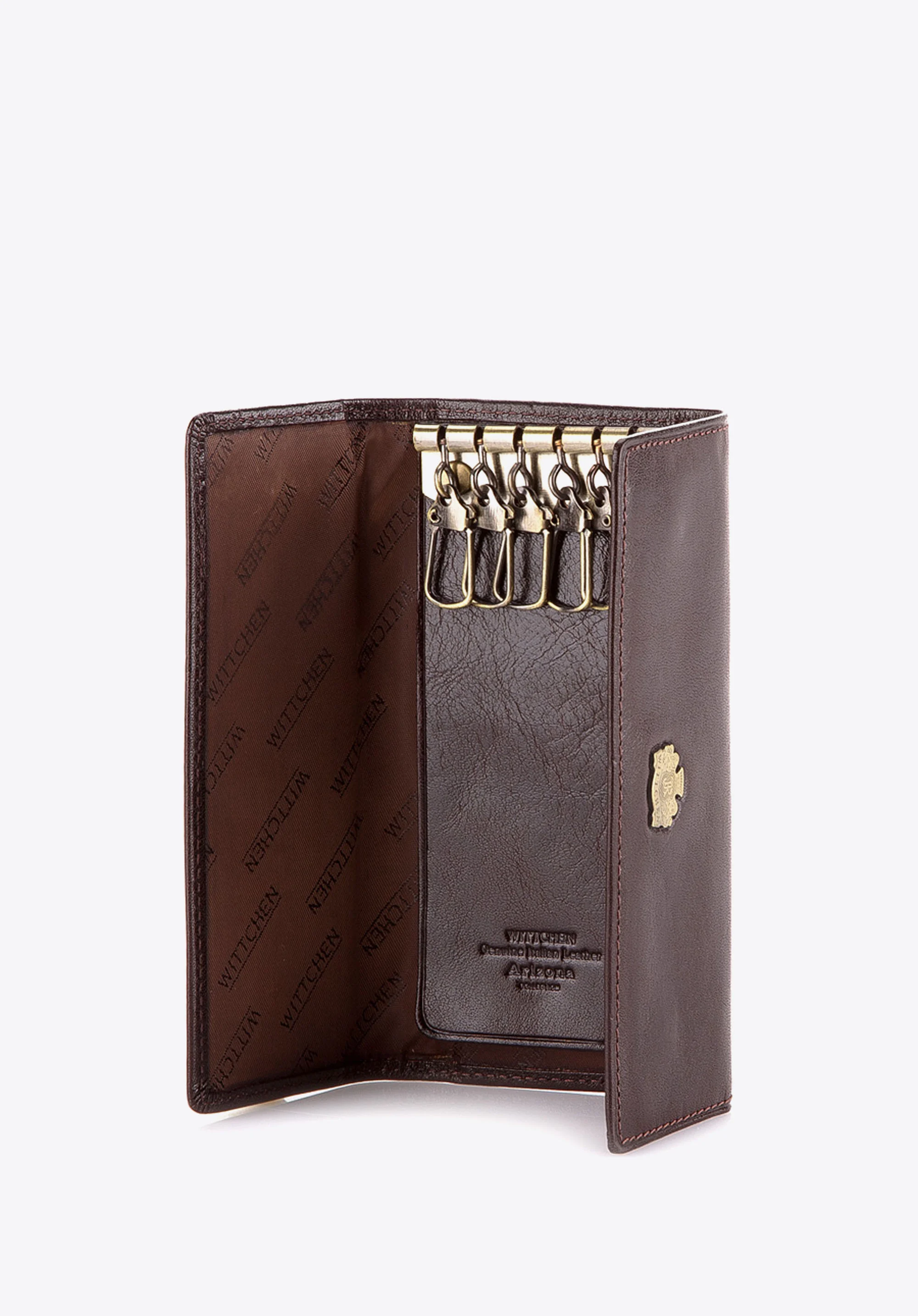 Etui na klucze ze skóry z herbem