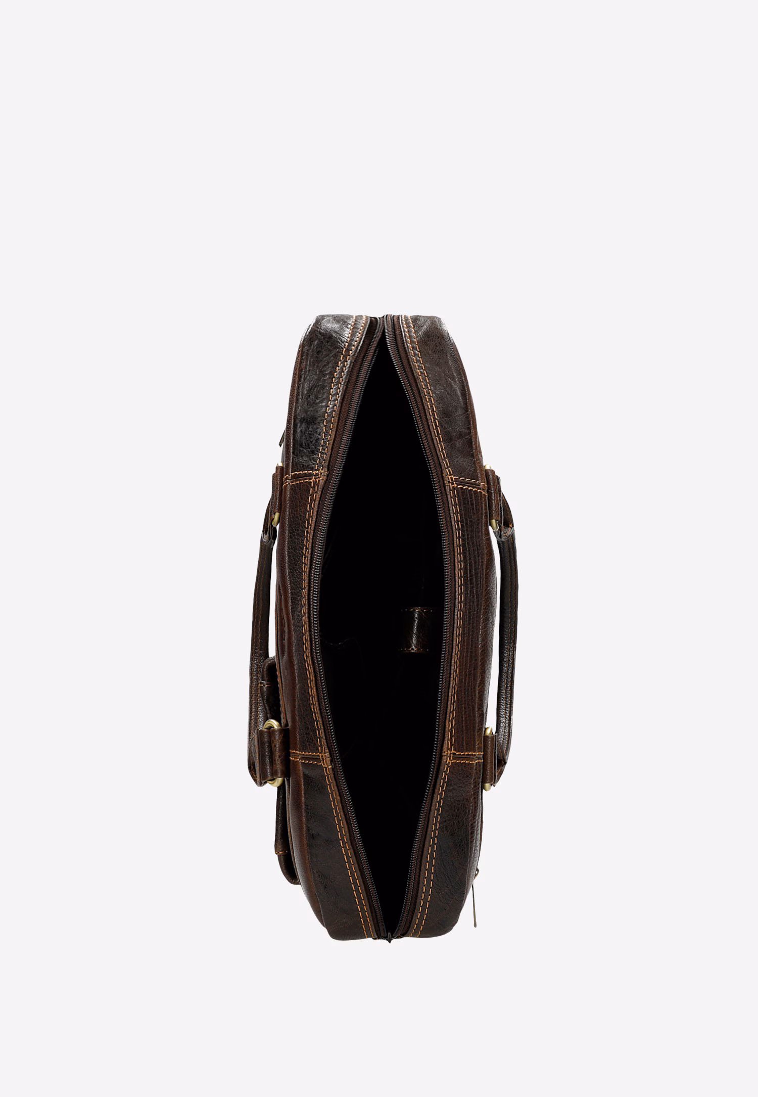 Brązowa skórzana torba męska do pracy