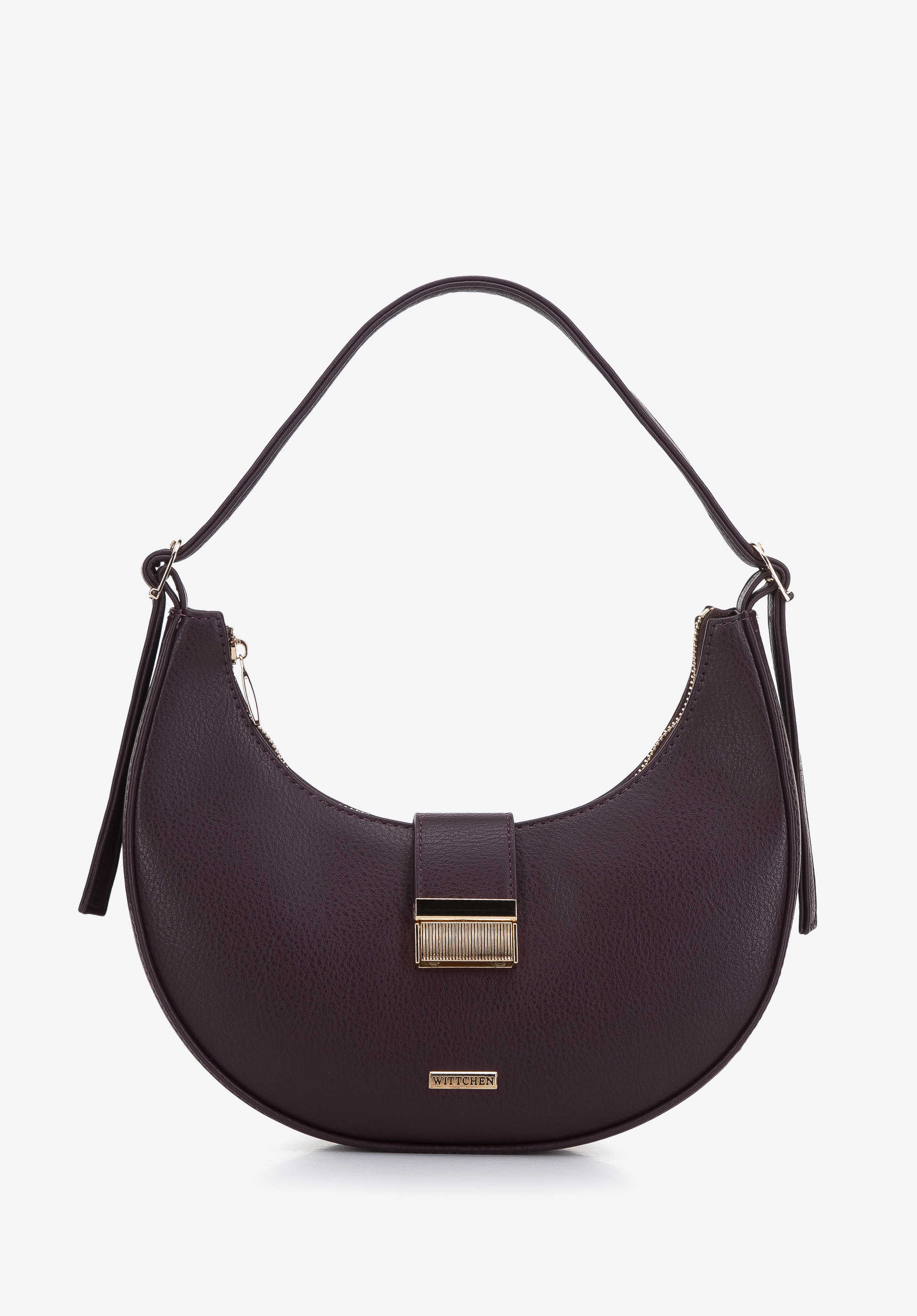 Torebka bagietka z ekoskóry z klamrą