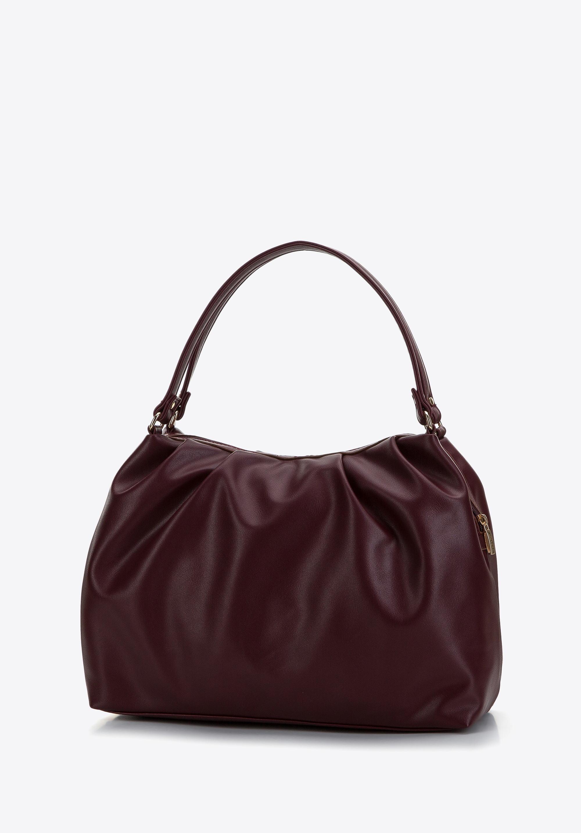 Torebka shopperka z marszczonej ekoskóry