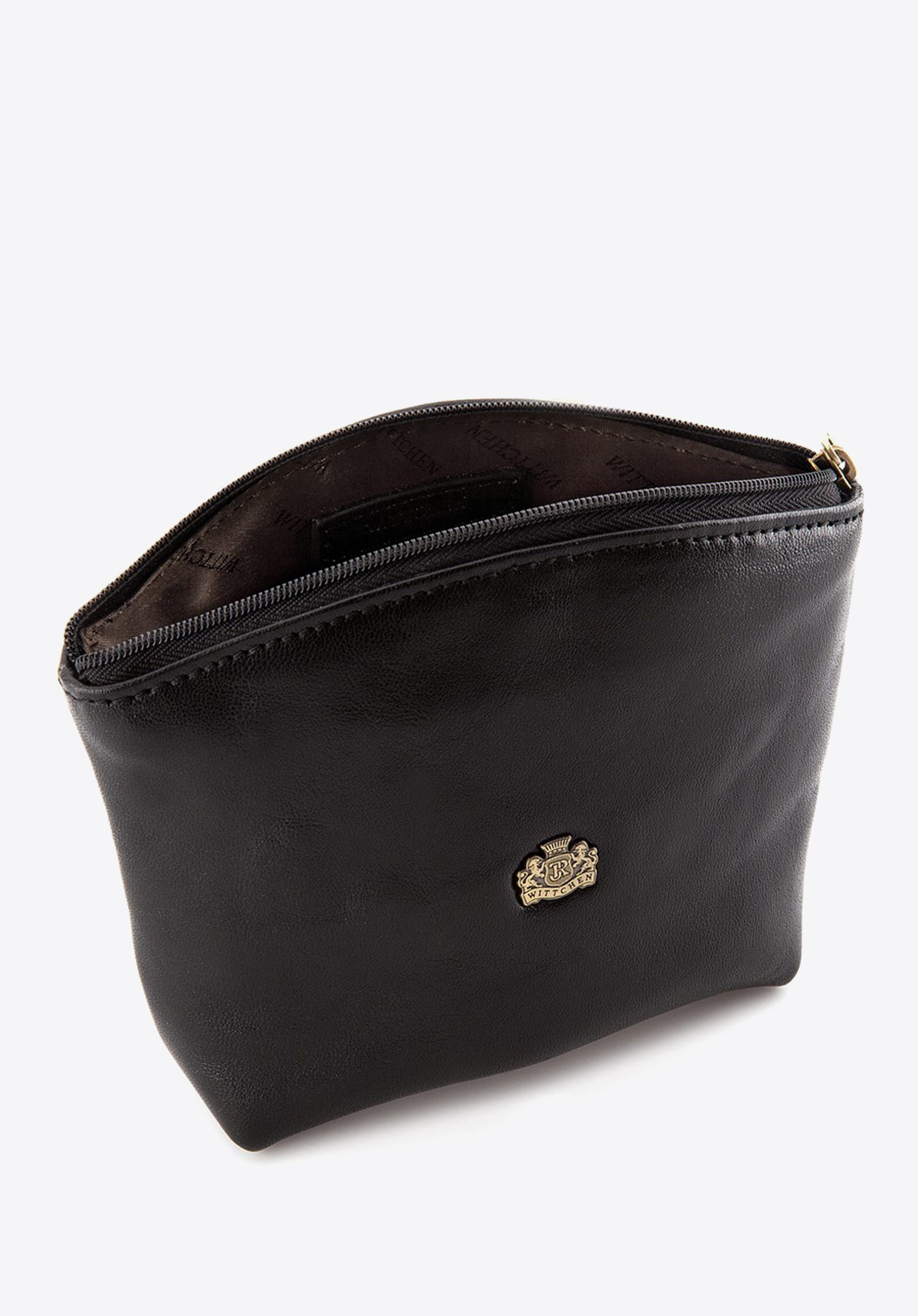 Kosmetyczka skórzana w kształcie łódki