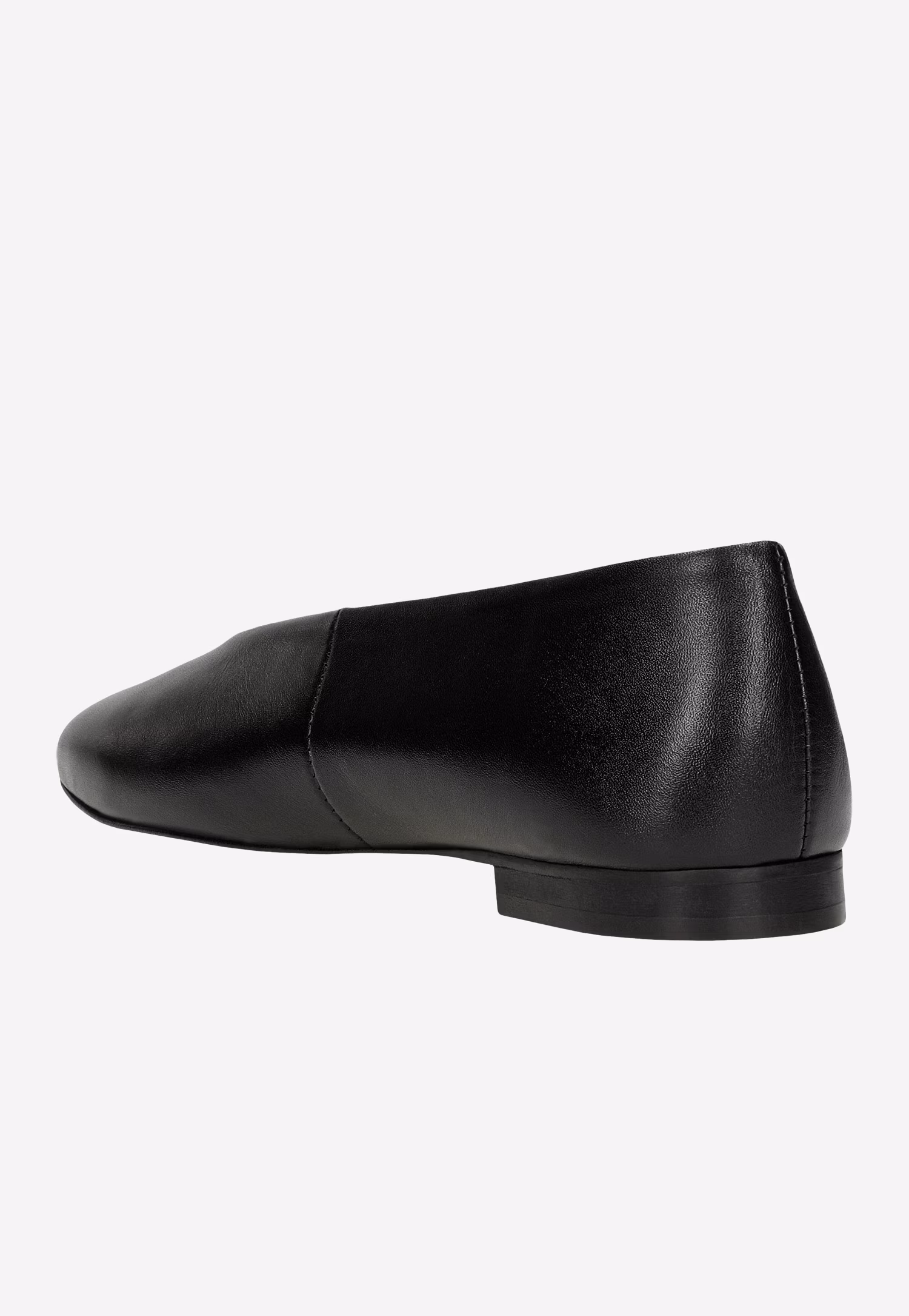 Czarne skórzane baleriny damskie