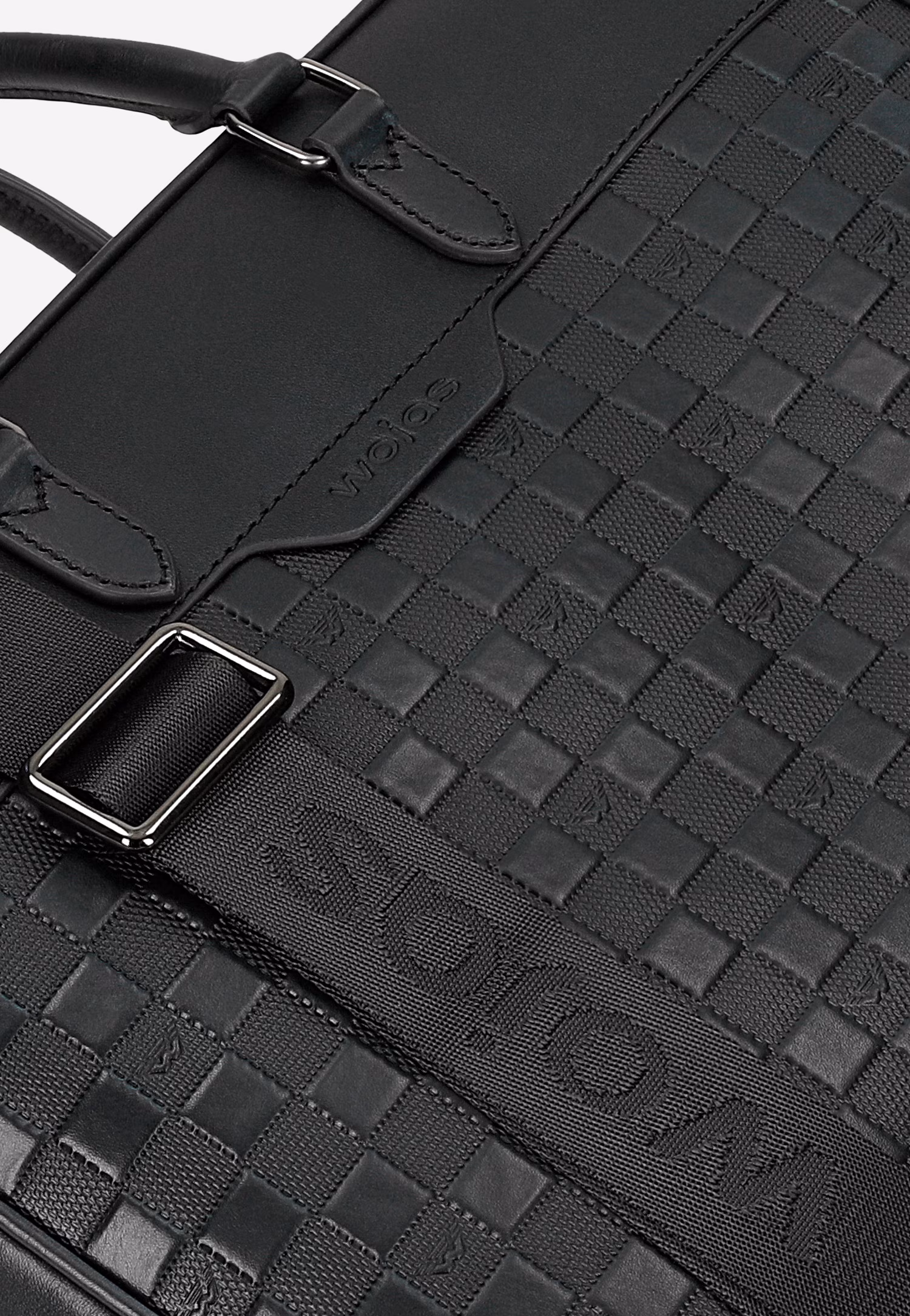 Duża logowana torba męska skórzana z przegrodą na laptopa