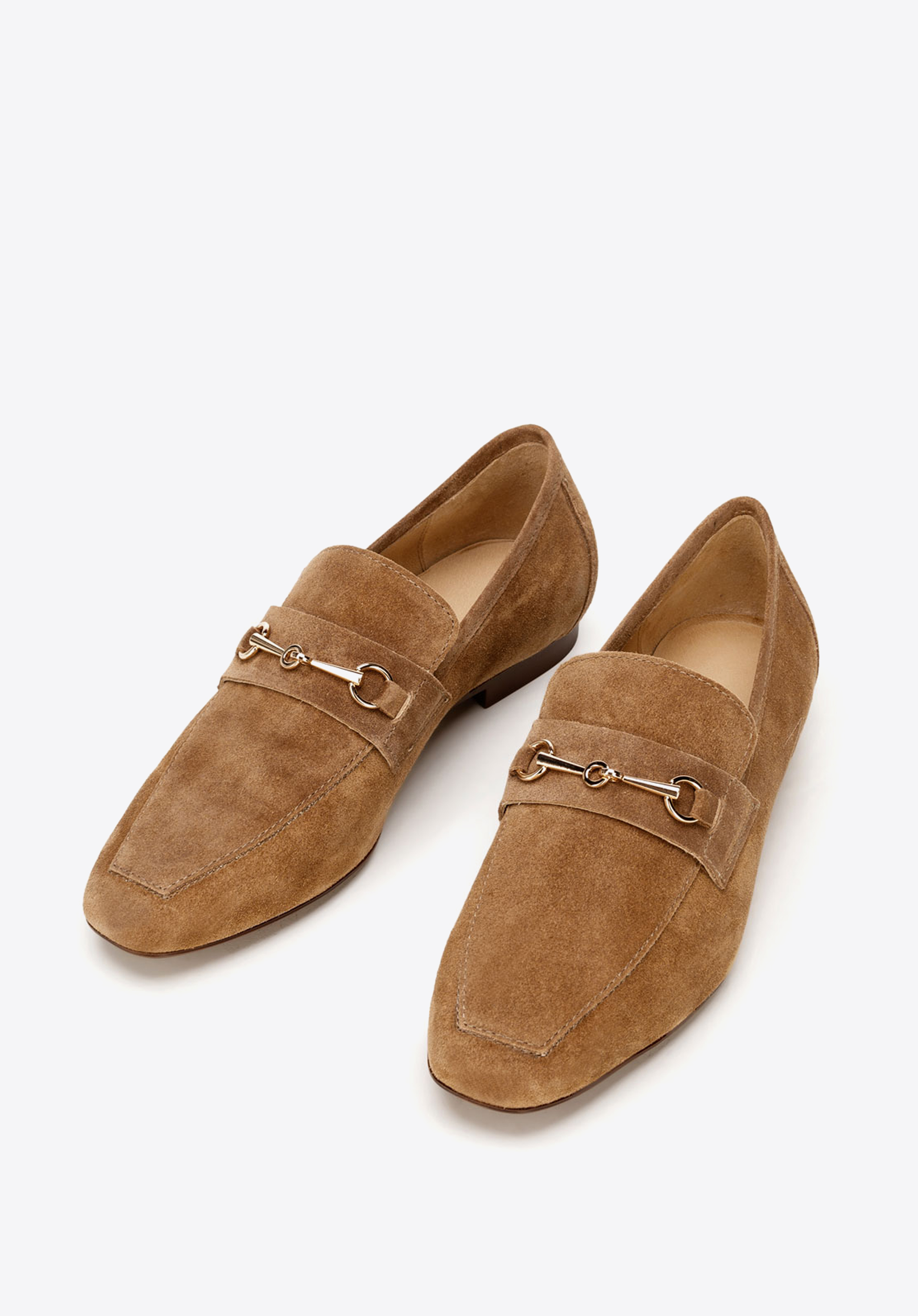 Damskie mokasyny skórzane z wędzidłem